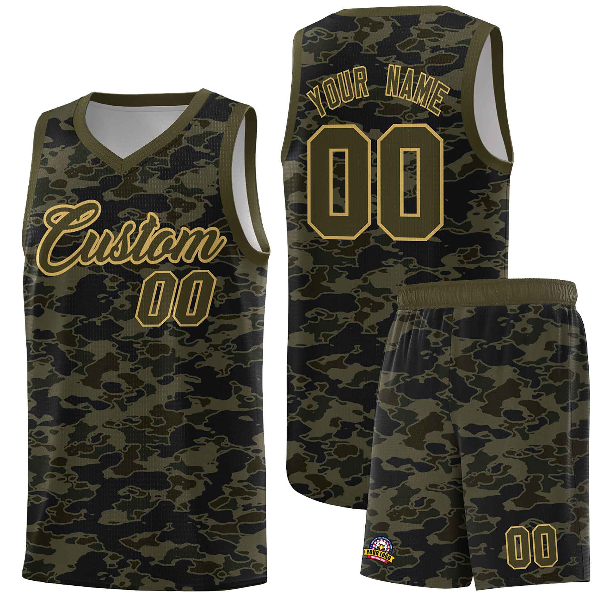 Custom Personalized Camo Sets Sports Uniform Basketball Jersey