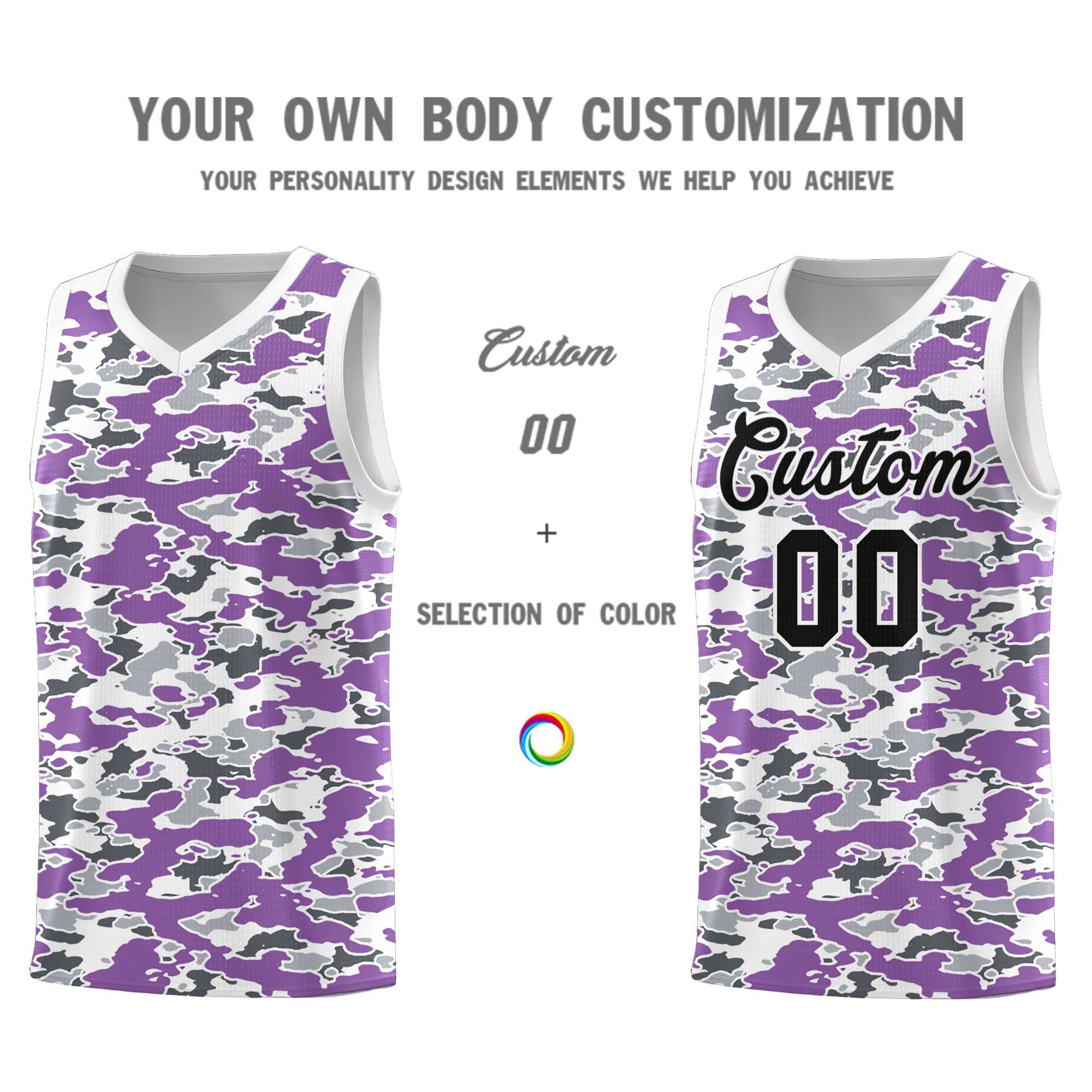 Custom Personalized Camo Sets Sports Uniform Basketball Jersey