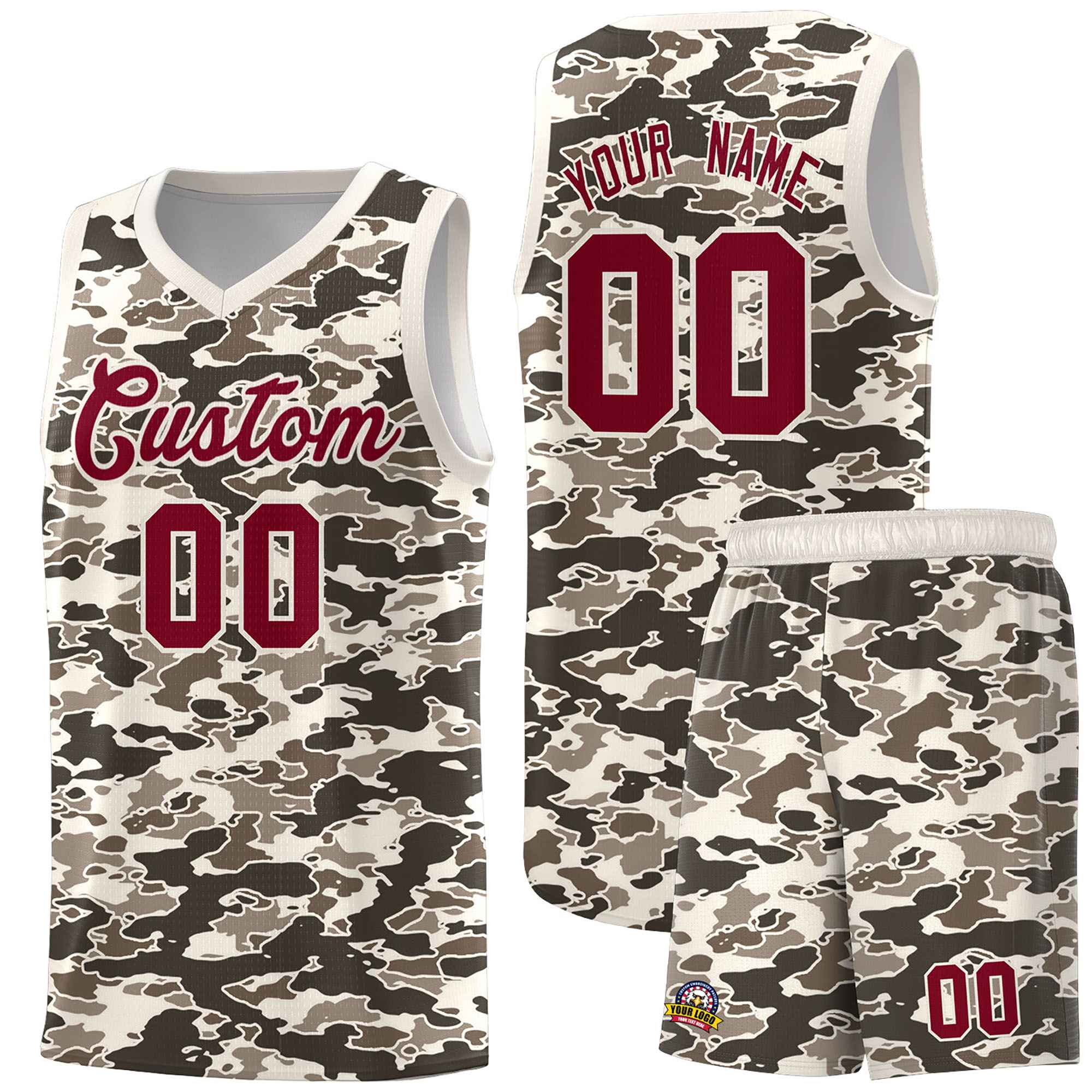 Custom Personalized Camo Sets Sports Uniform Basketball Jersey