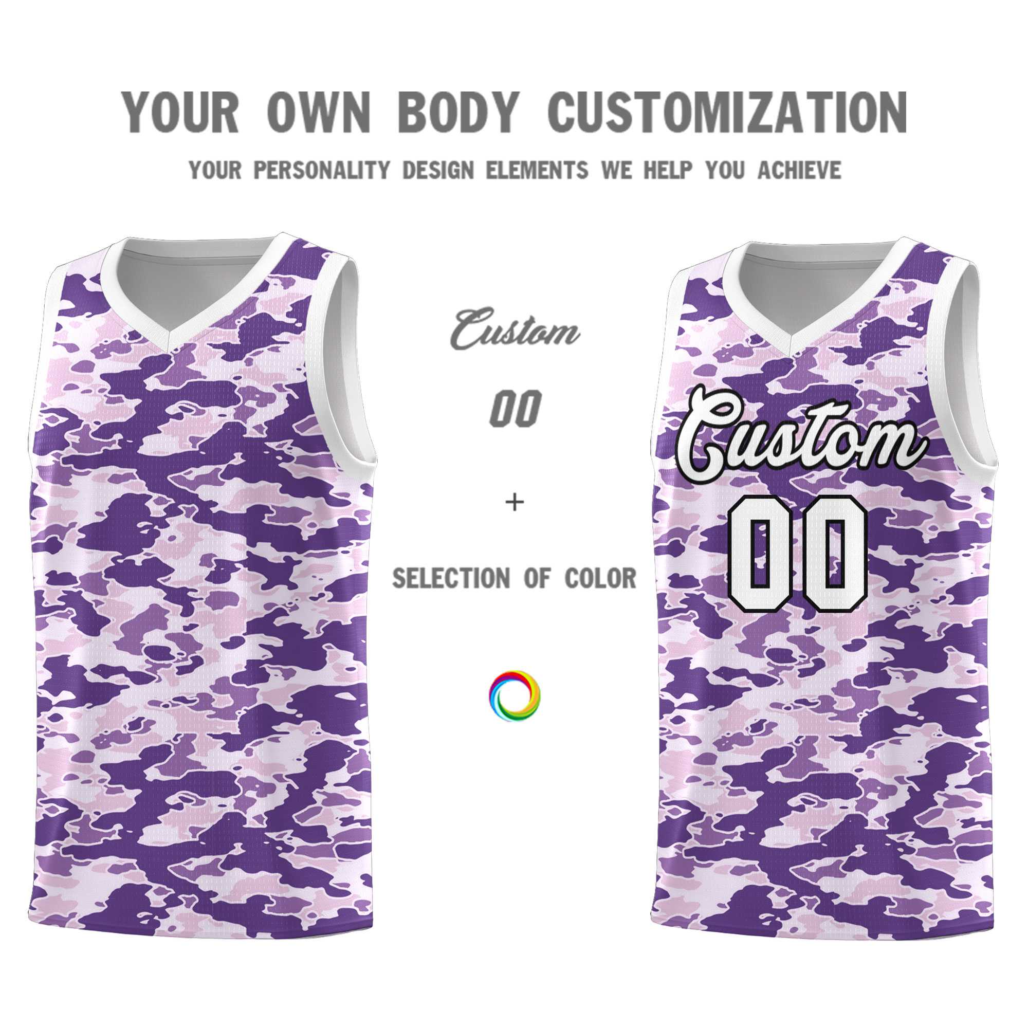 Custom Personalized Camo Sets Sports Uniform Basketball Jersey