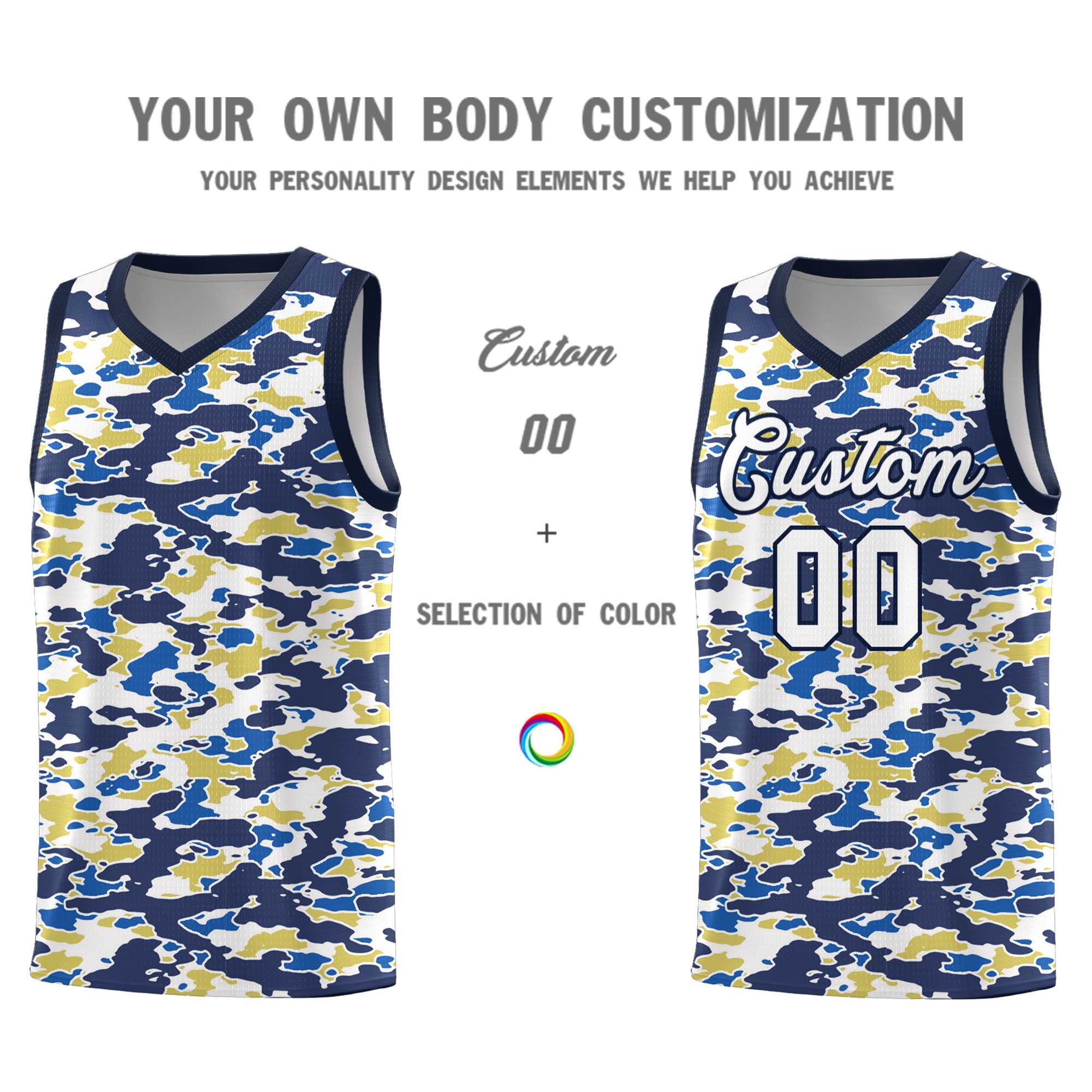 Custom Personalized Camo Sets Sports Uniform Basketball Jersey