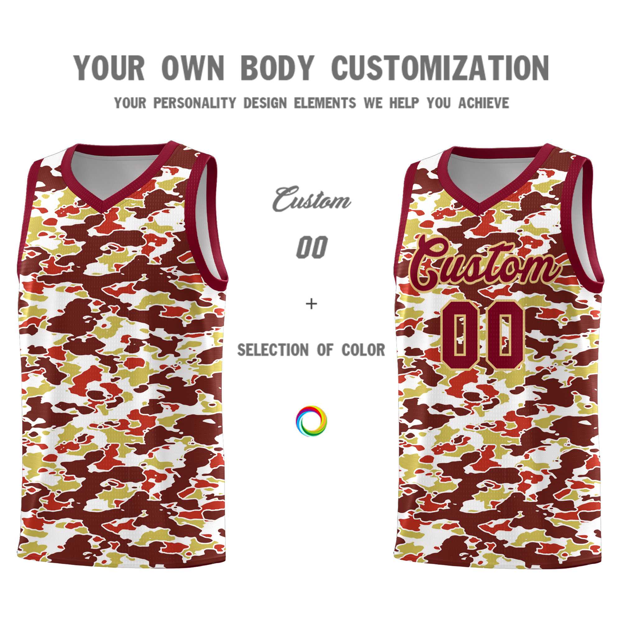 Custom Personalized Camo Sets Sports Uniform Basketball Jersey