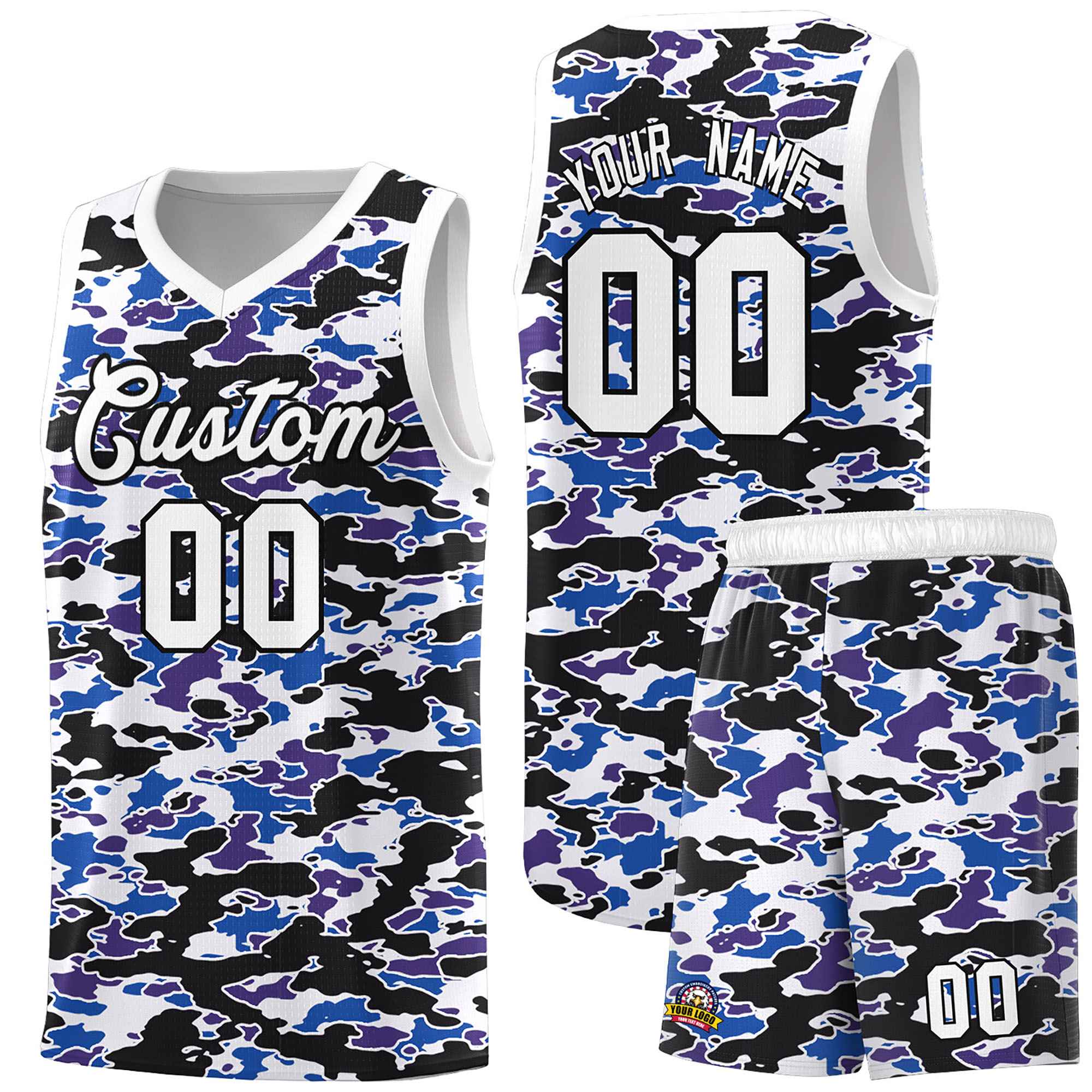 Custom Personalized Camo Sets Sports Uniform Basketball Jersey