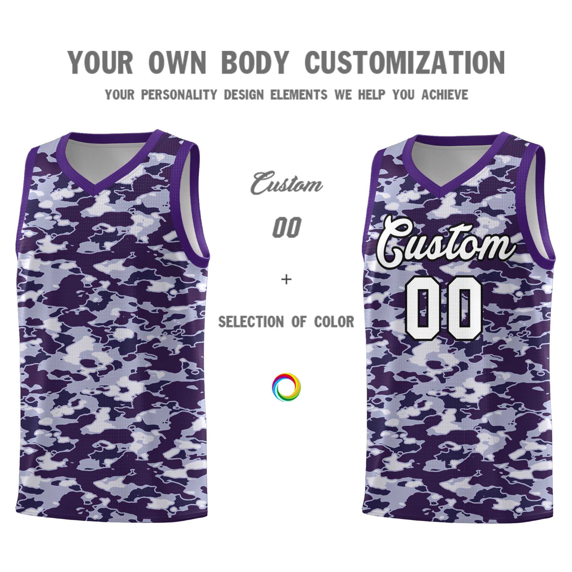 Custom Personalized Camo Sets Sports Uniform Basketball Jersey