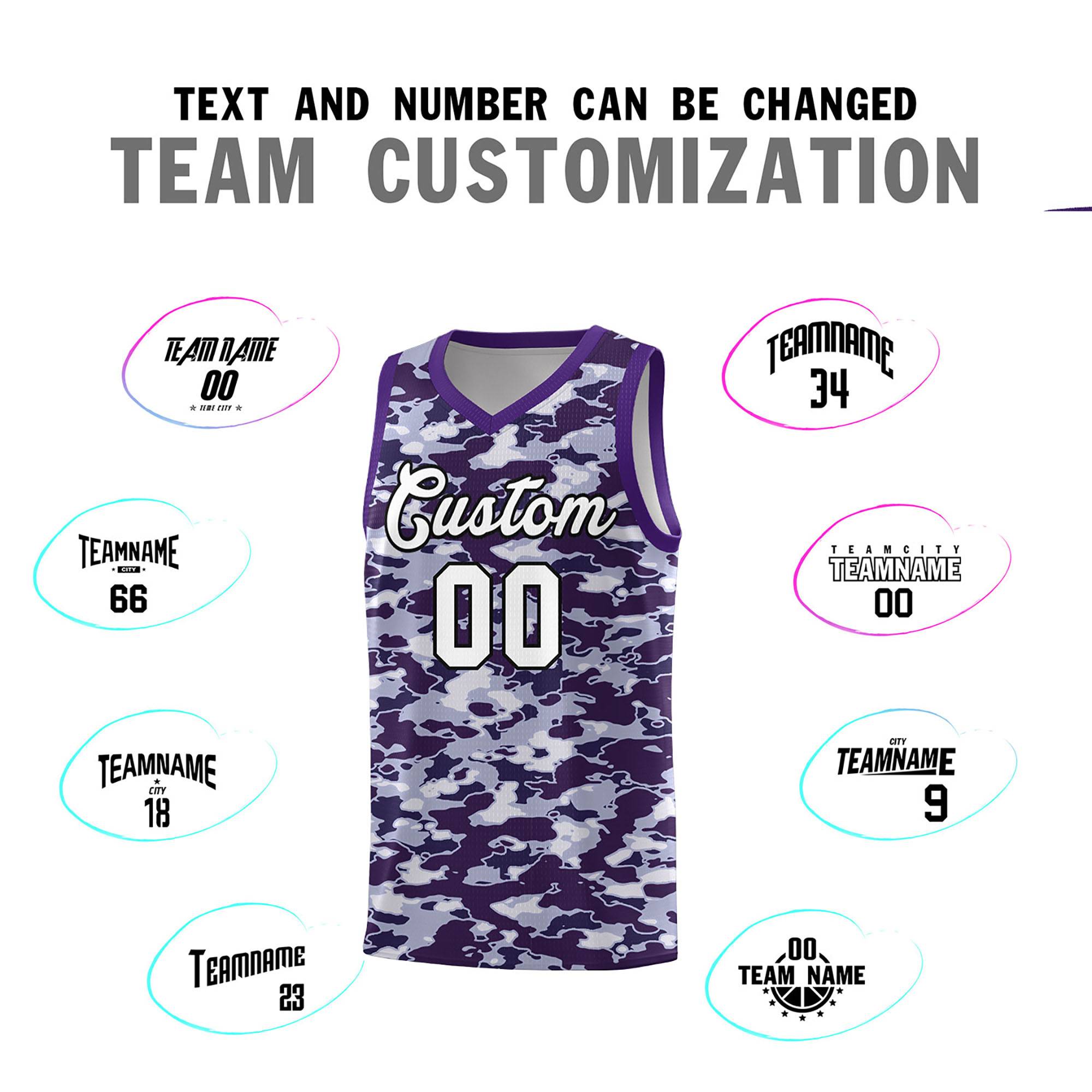 Custom Personalized Camo Sets Sports Uniform Basketball Jersey