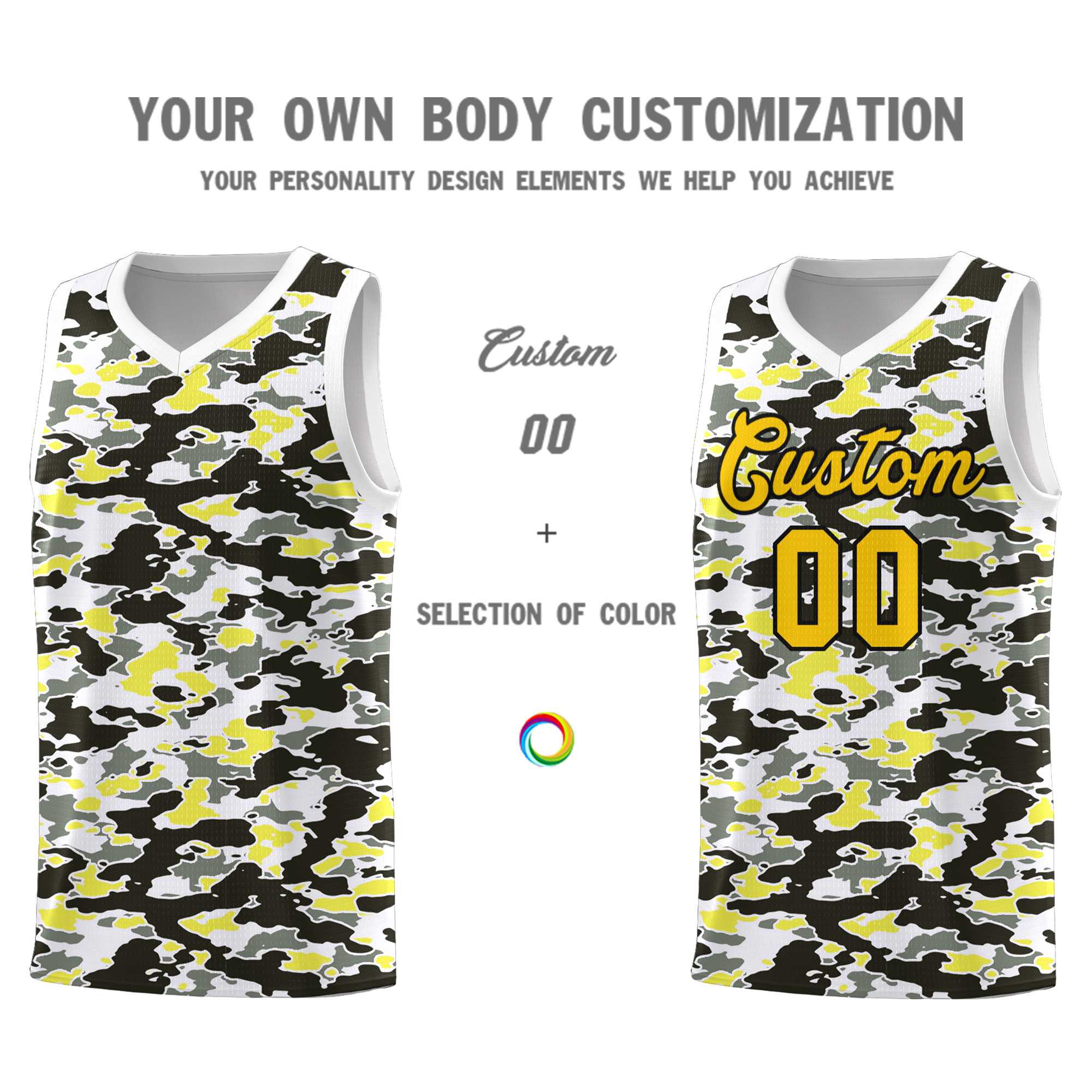 Custom Personalized Camo Sets Sports Uniform Basketball Jersey