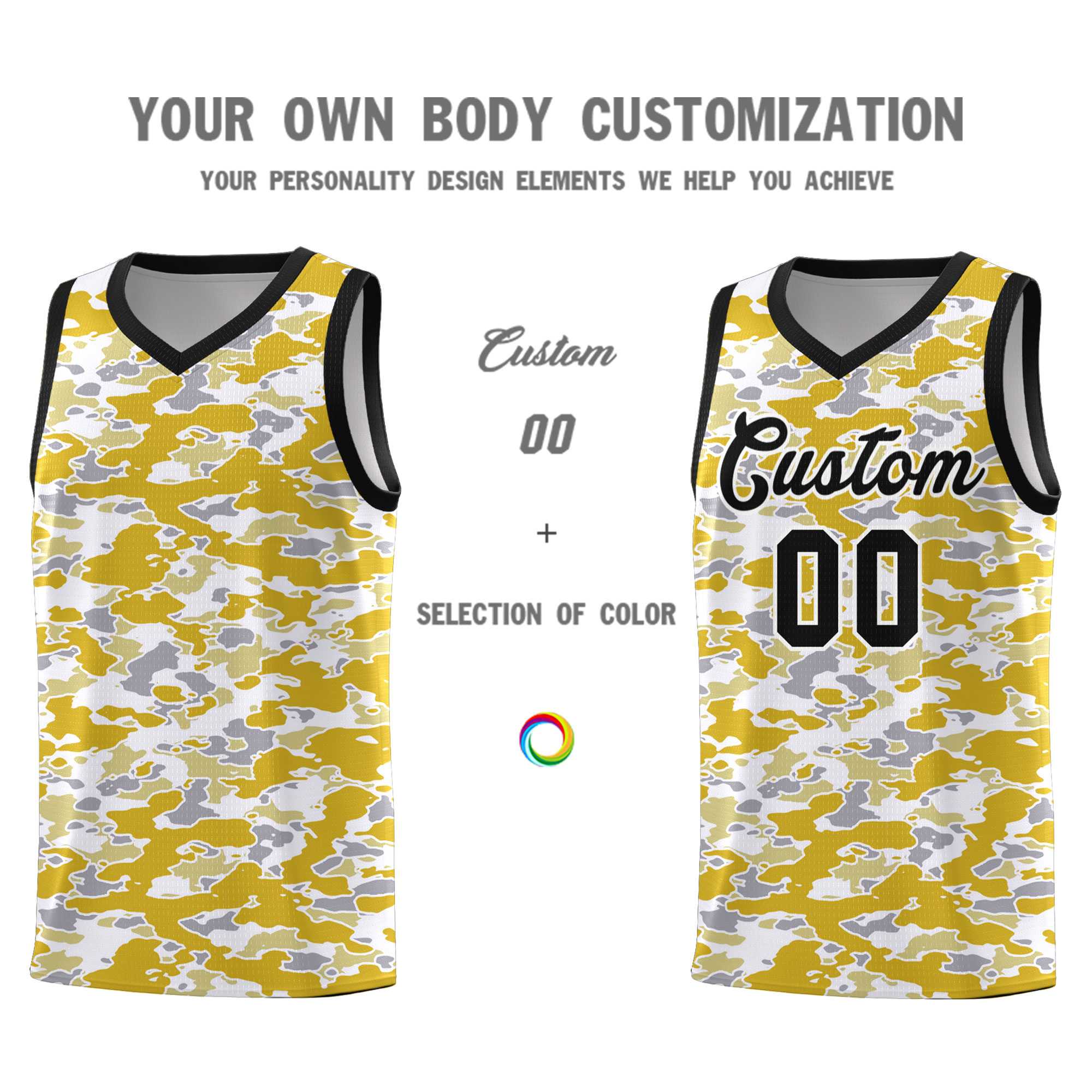 Custom Personalized Camo Sets Sports Uniform Basketball Jersey