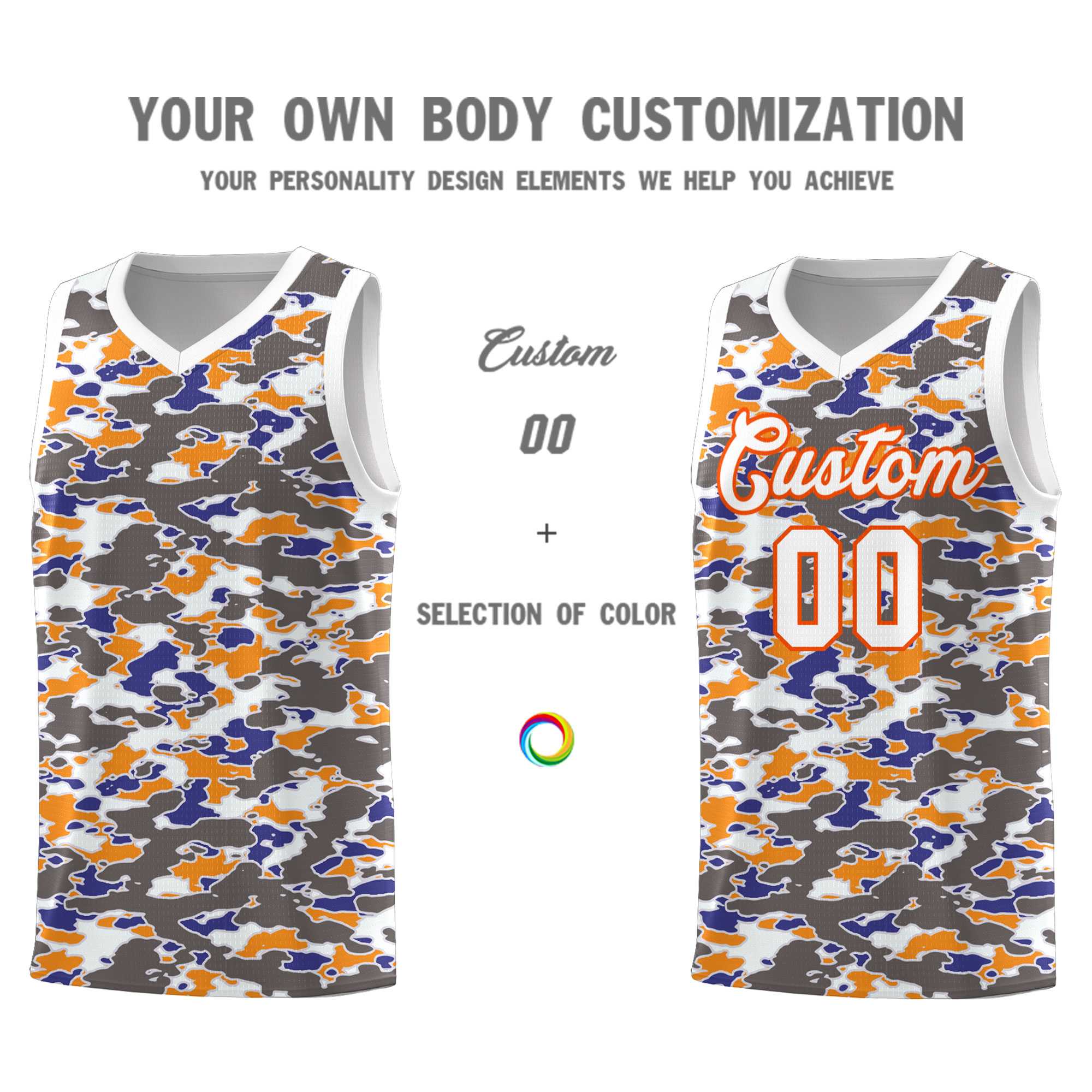 Custom Personalized Camo Sets Sports Uniform Basketball Jersey