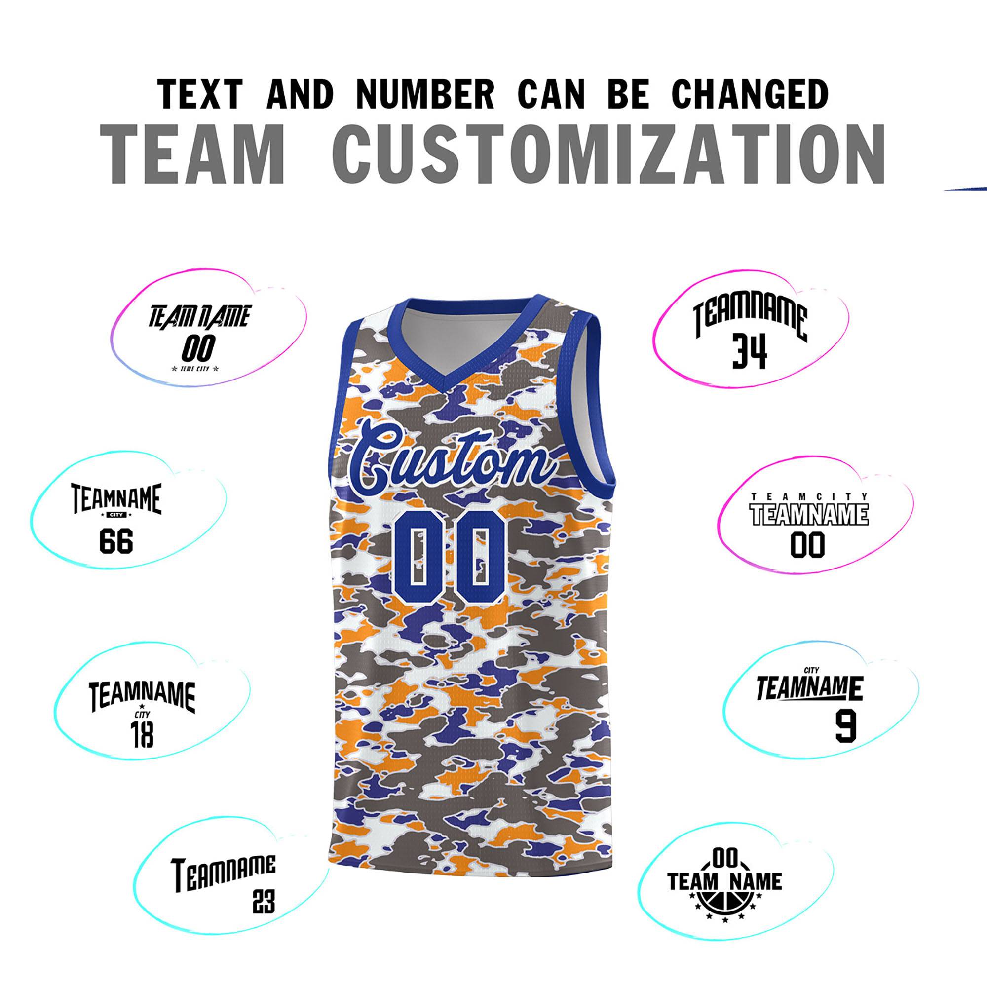 Custom Personalized Camo Sets Sports Uniform Basketball Jersey