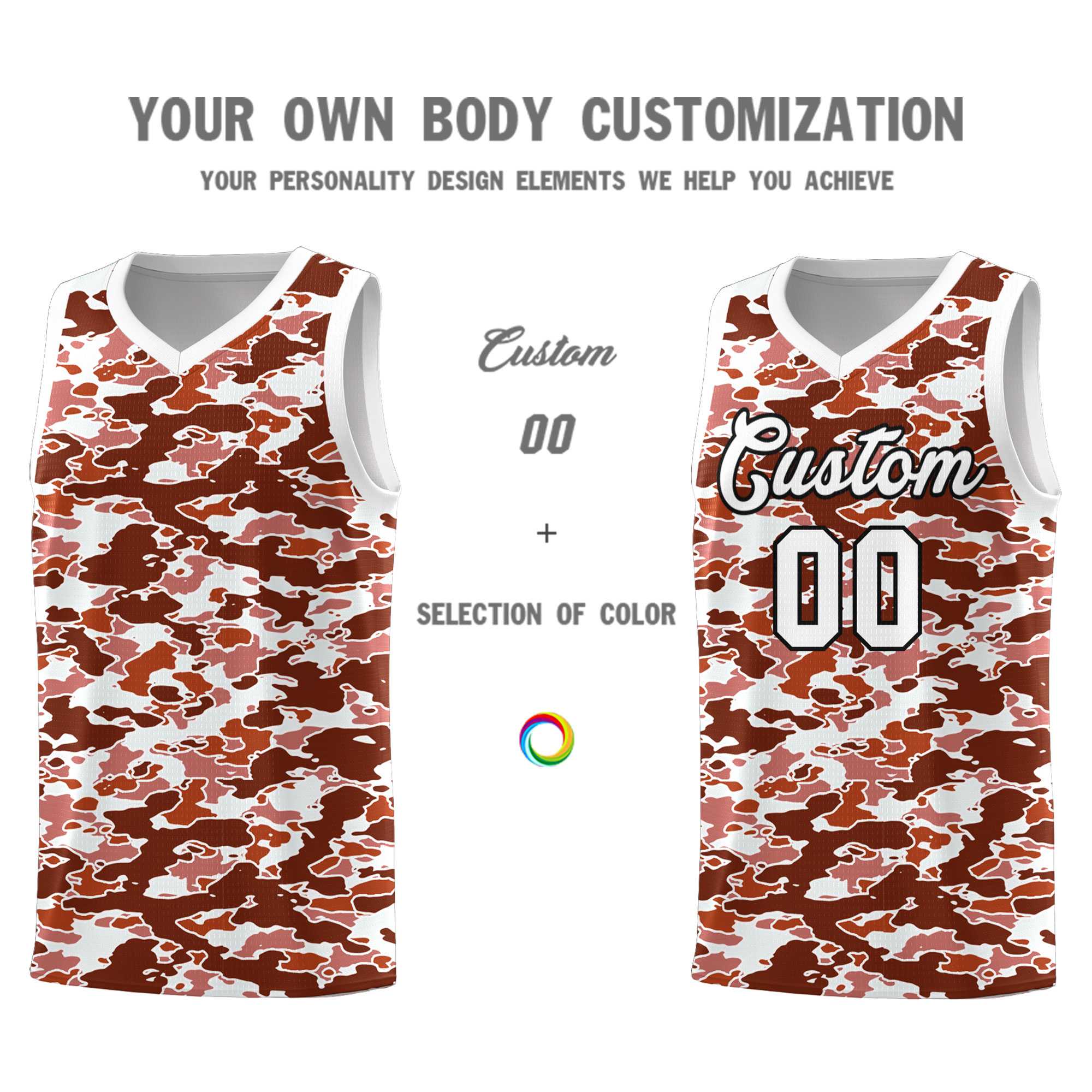 Custom Personalized Camo Sets Sports Uniform Basketball Jersey