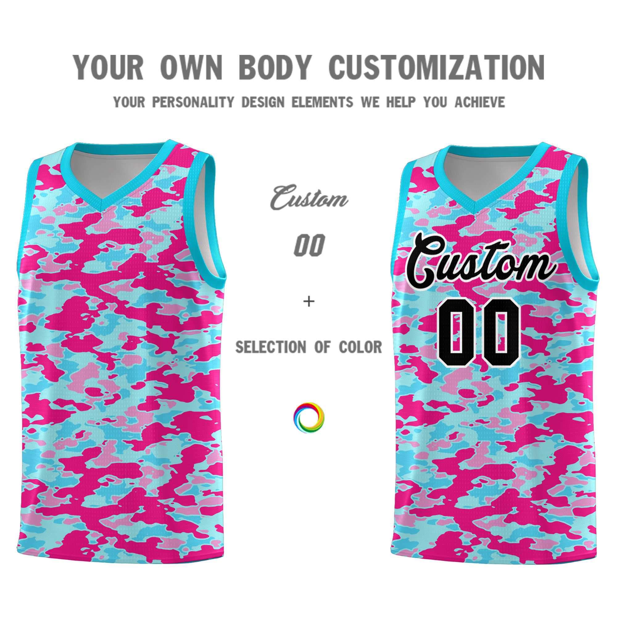 Custom Personalized Camo Sets Sports Uniform Basketball Jersey