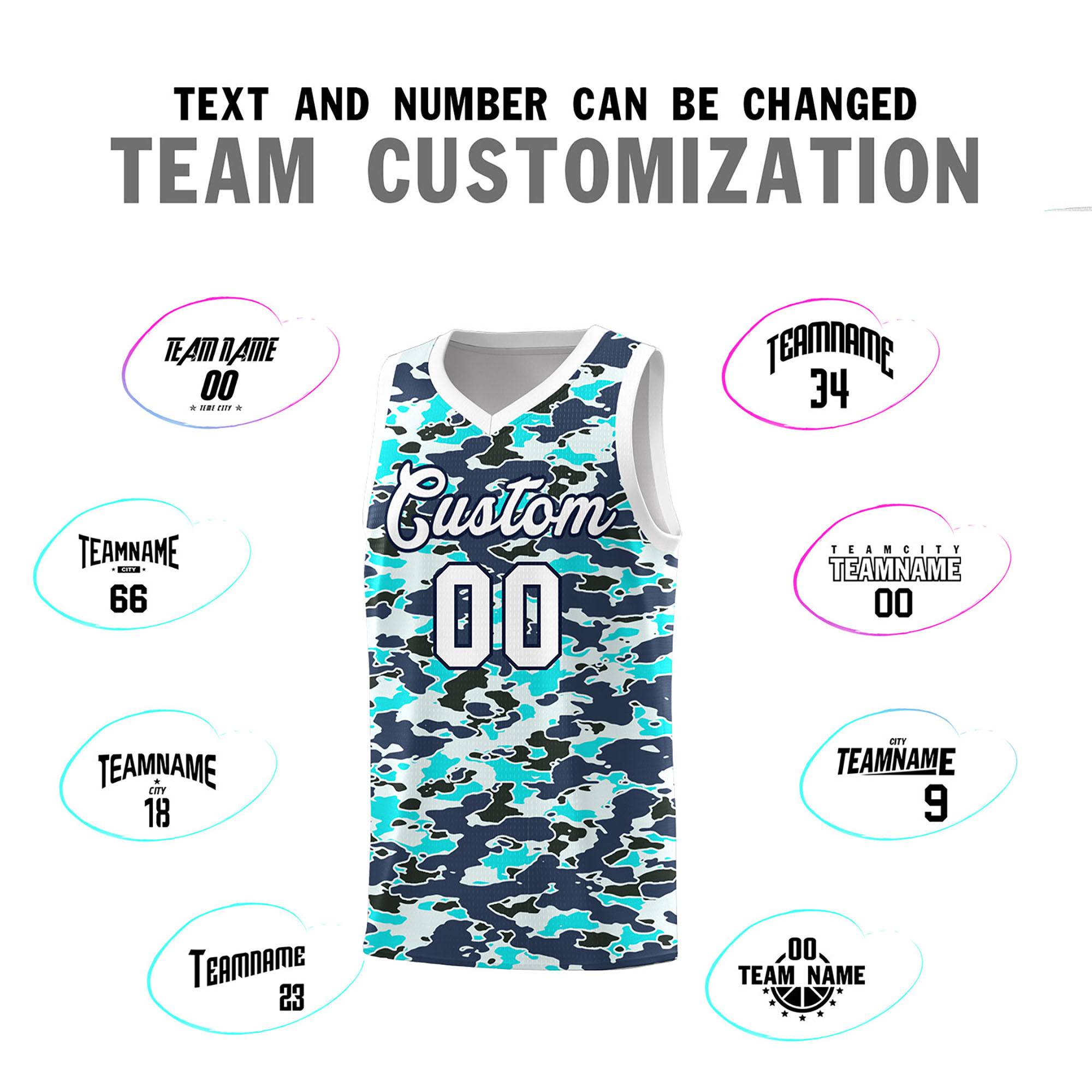 Custom Personalized Camo Sets Sports Uniform Basketball Jersey