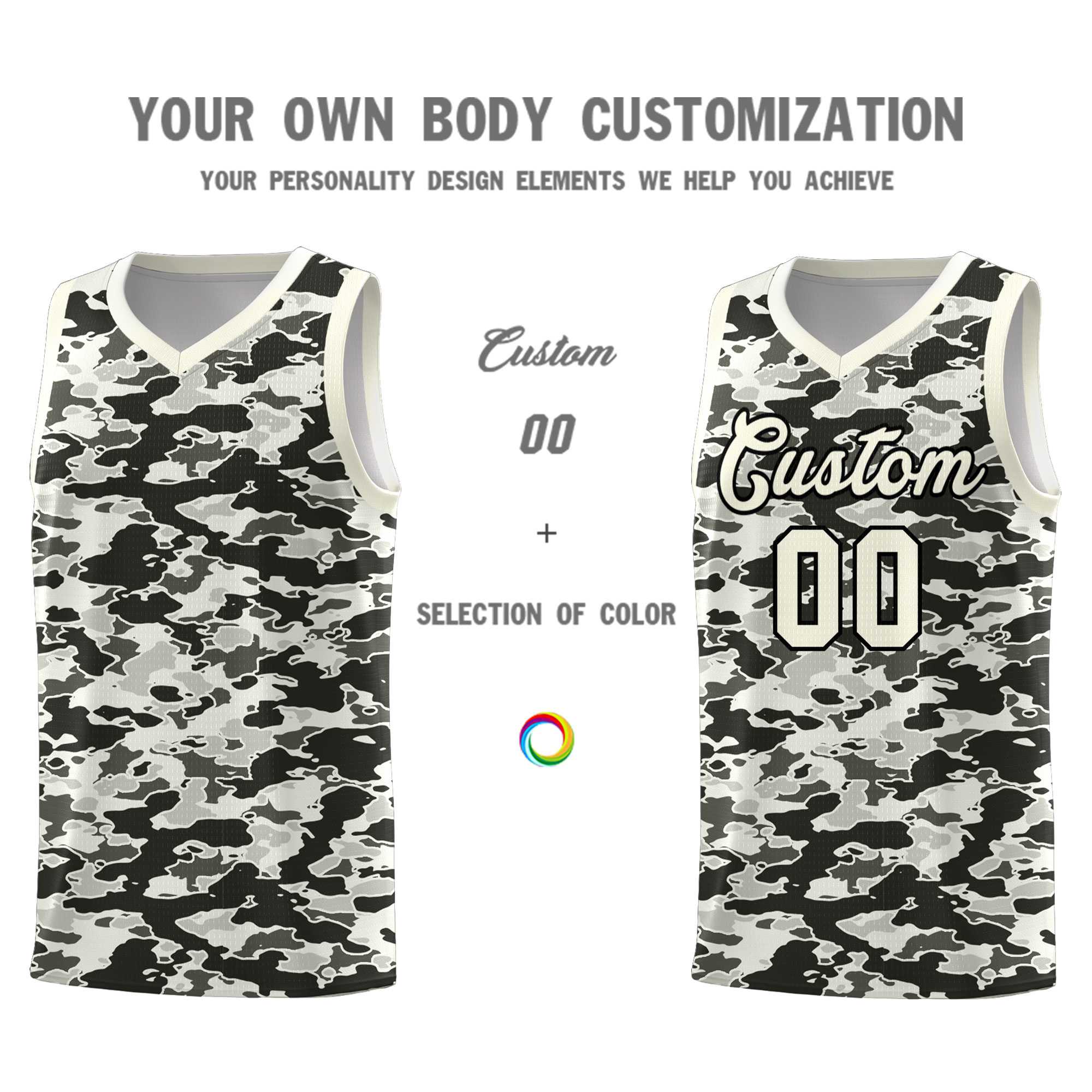 Custom Personalized Camo Sets Sports Uniform Basketball Jersey