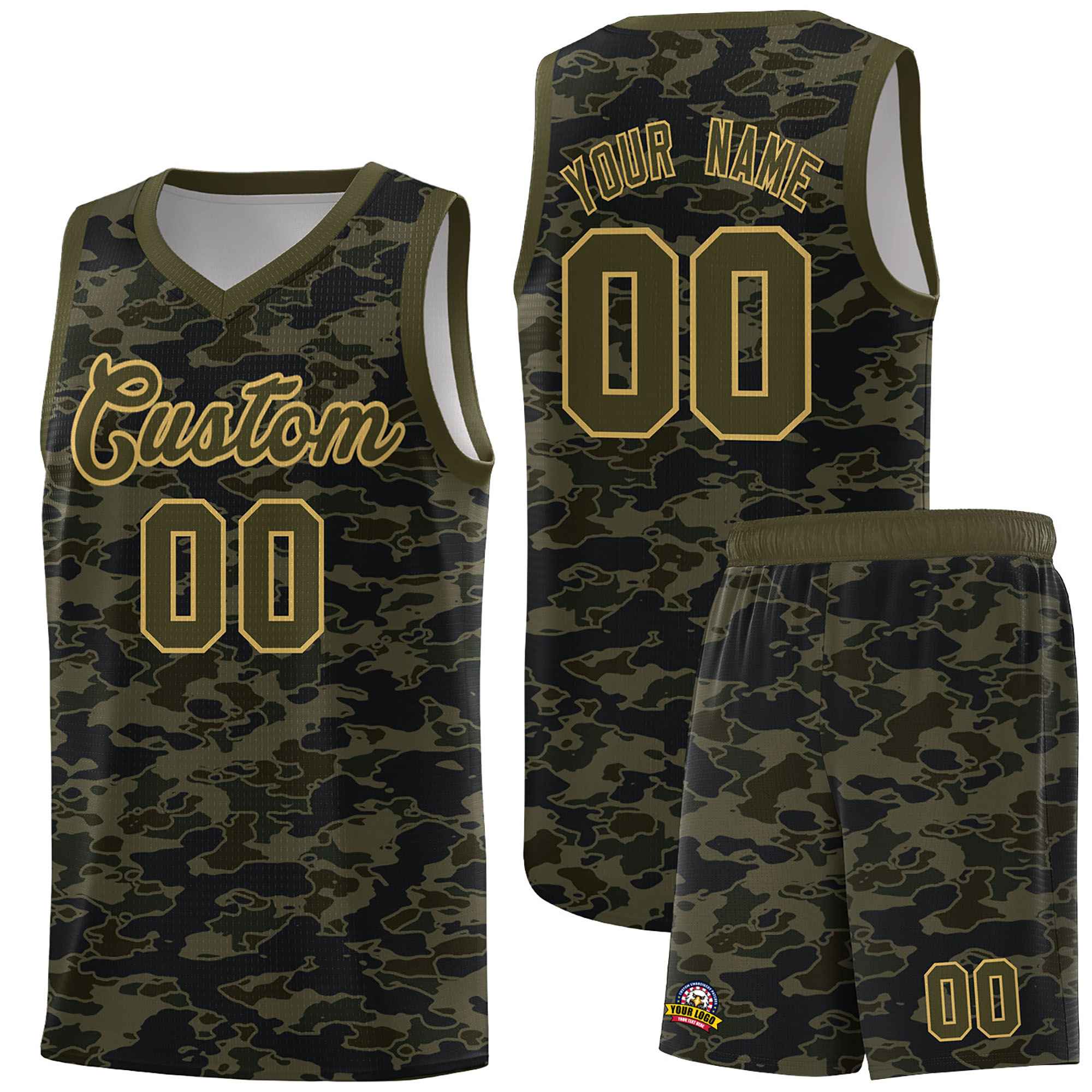 Custom Personalized Camo Sets Sports Uniform Basketball Jersey