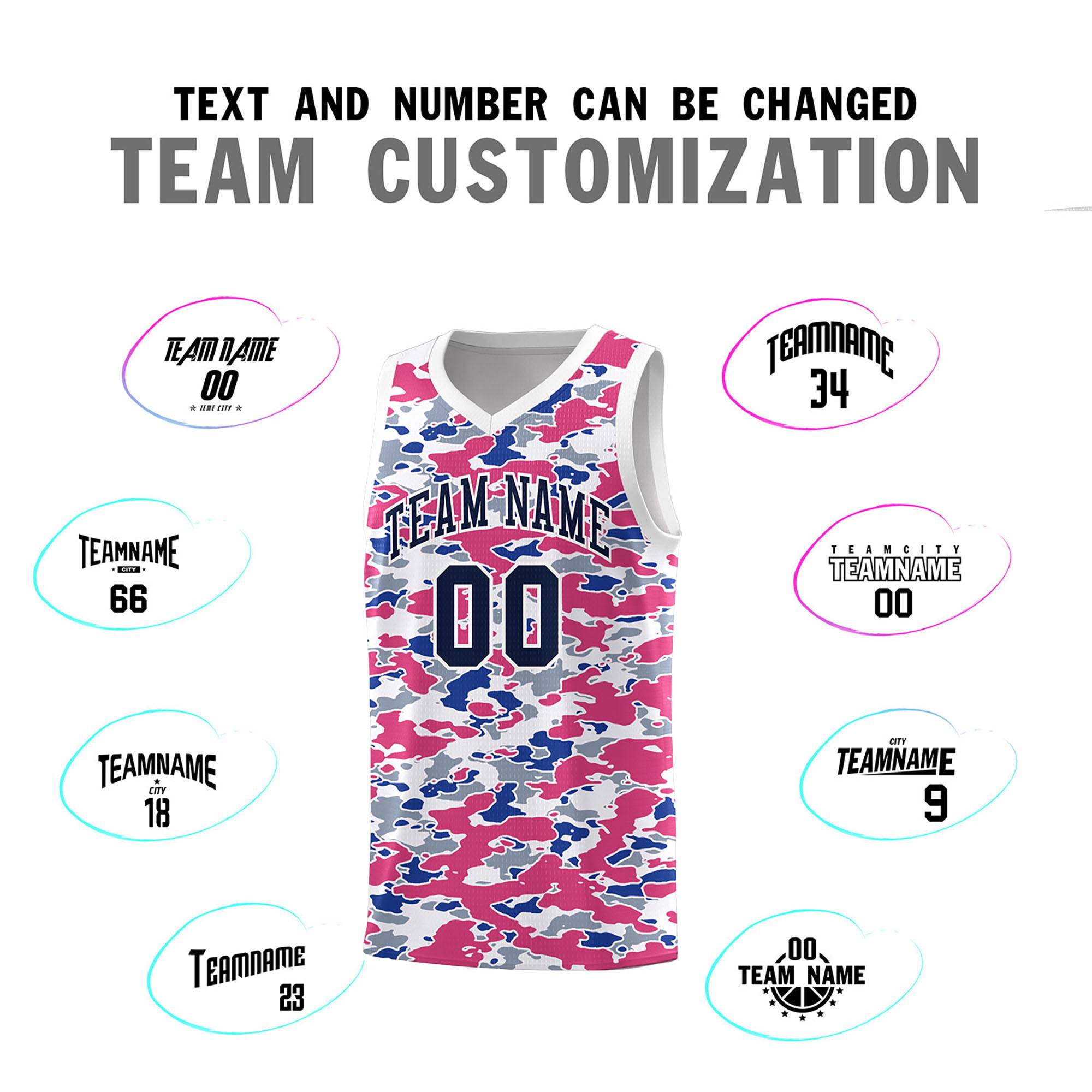 Custom Personalized Camo Sets Sports Uniform Basketball Jersey