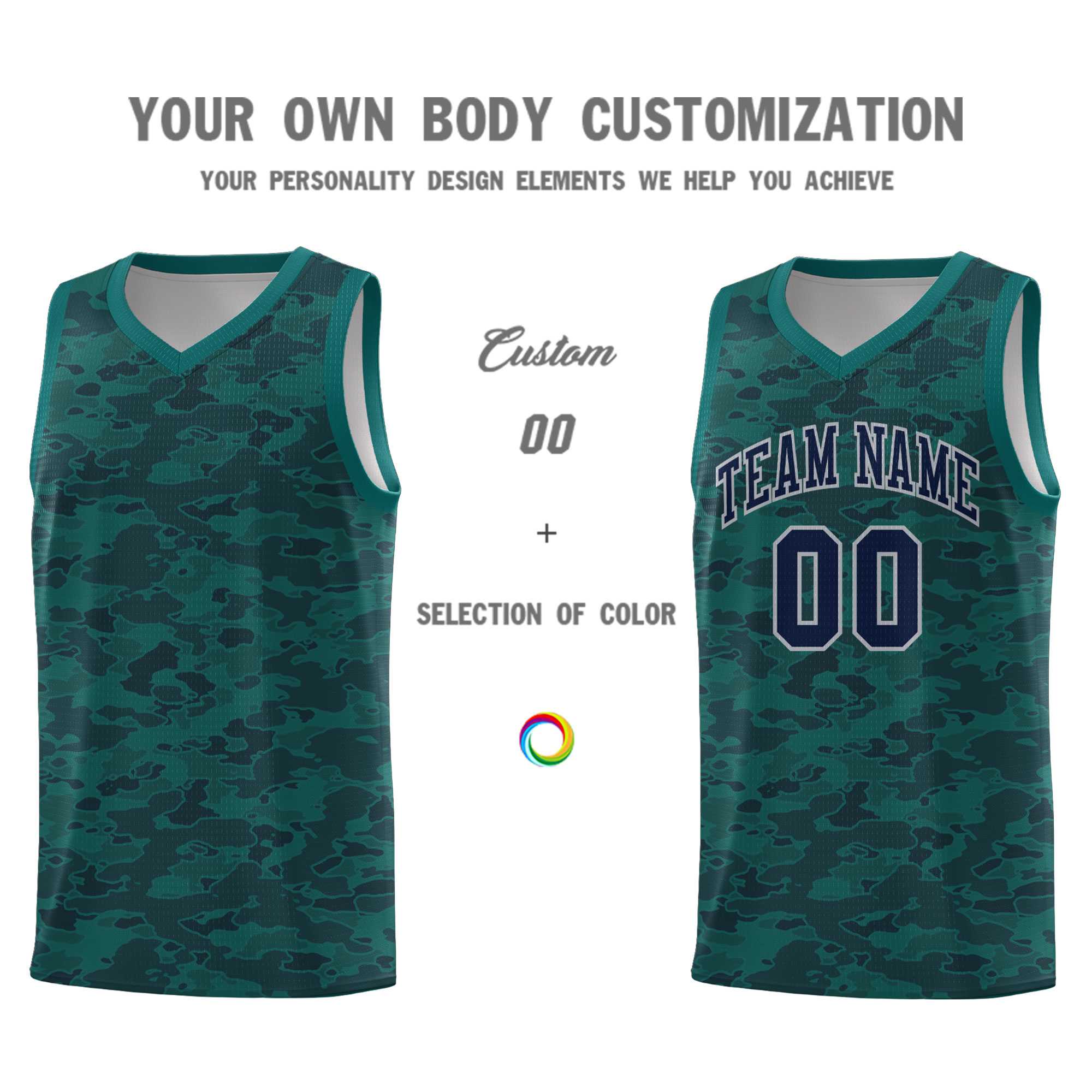 Custom Personalized Camo Sets Sports Uniform Basketball Jersey