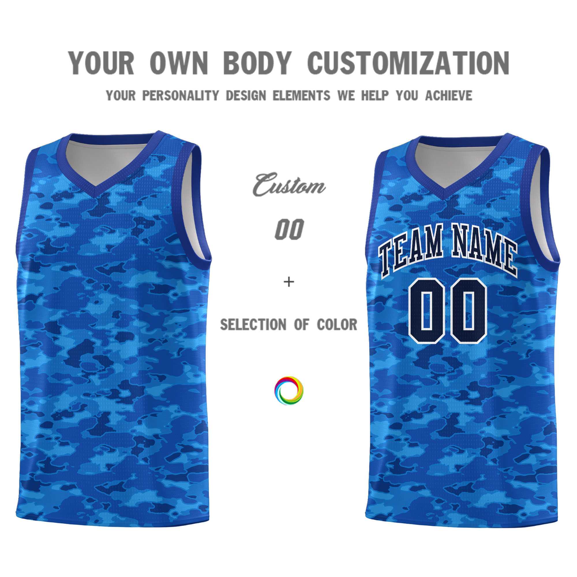 Custom Personalized Camo Sets Sports Uniform Basketball Jersey