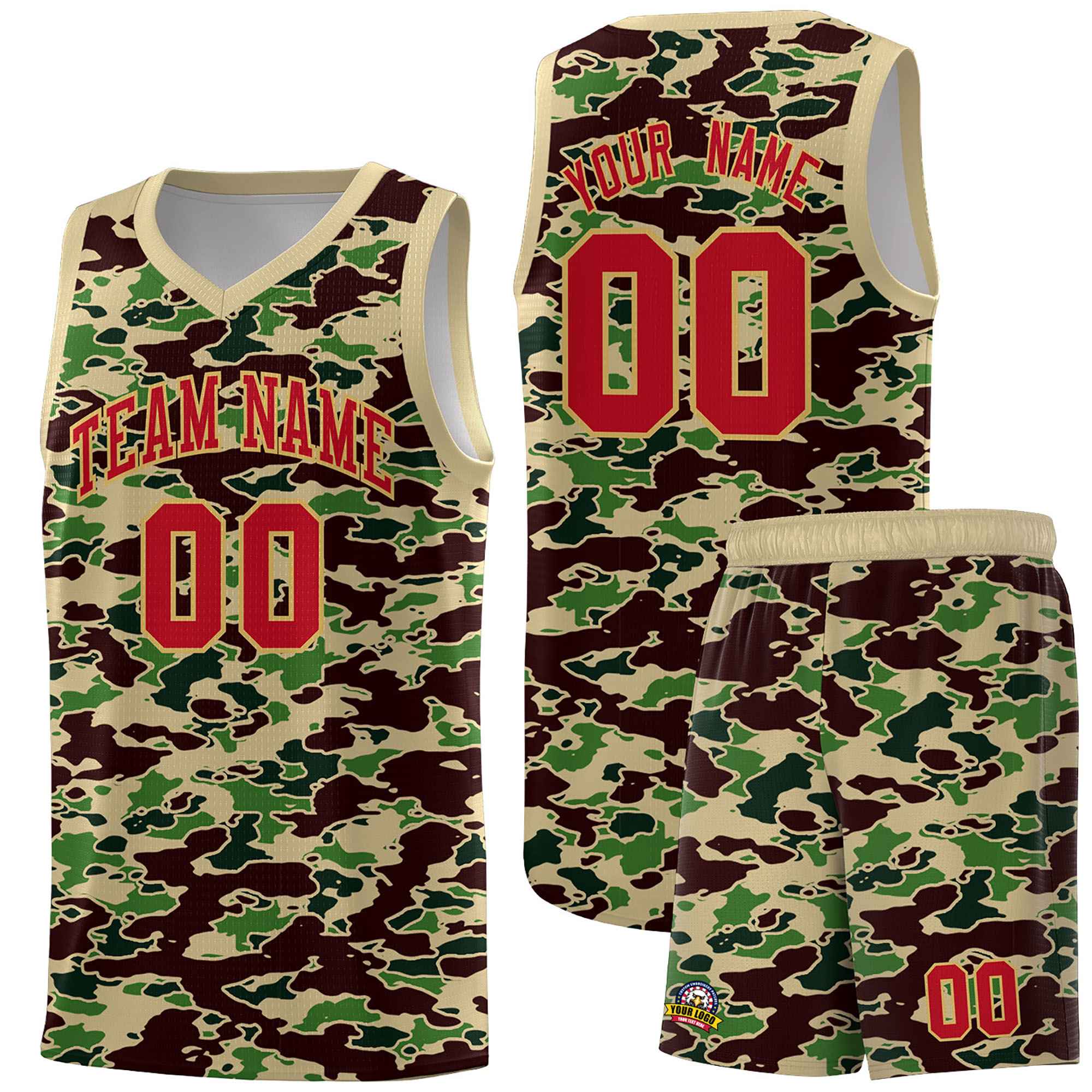 Custom Personalized Camo Sets Sports Uniform Basketball Jersey