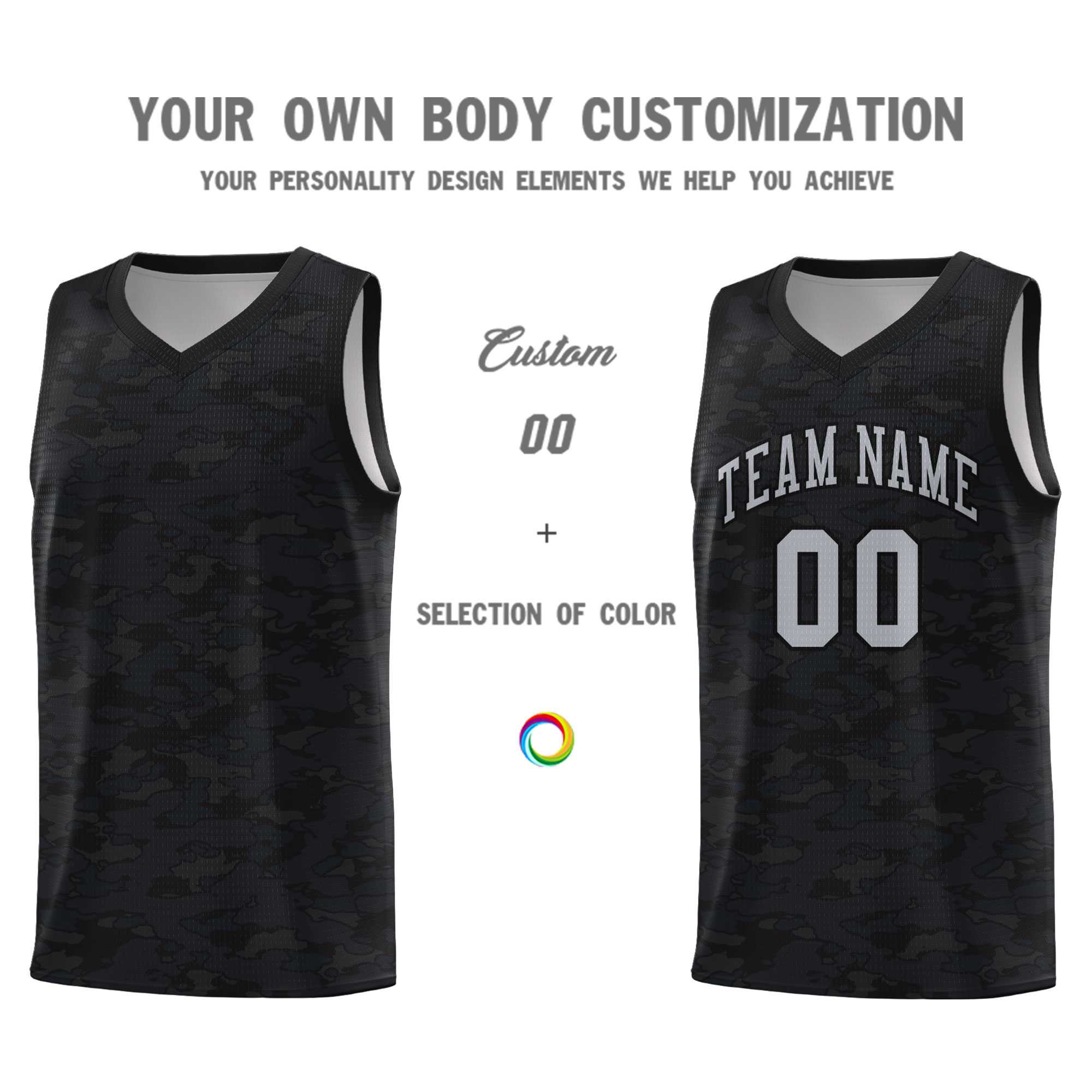 Custom Personalized Camo Sets Sports Uniform Basketball Jersey