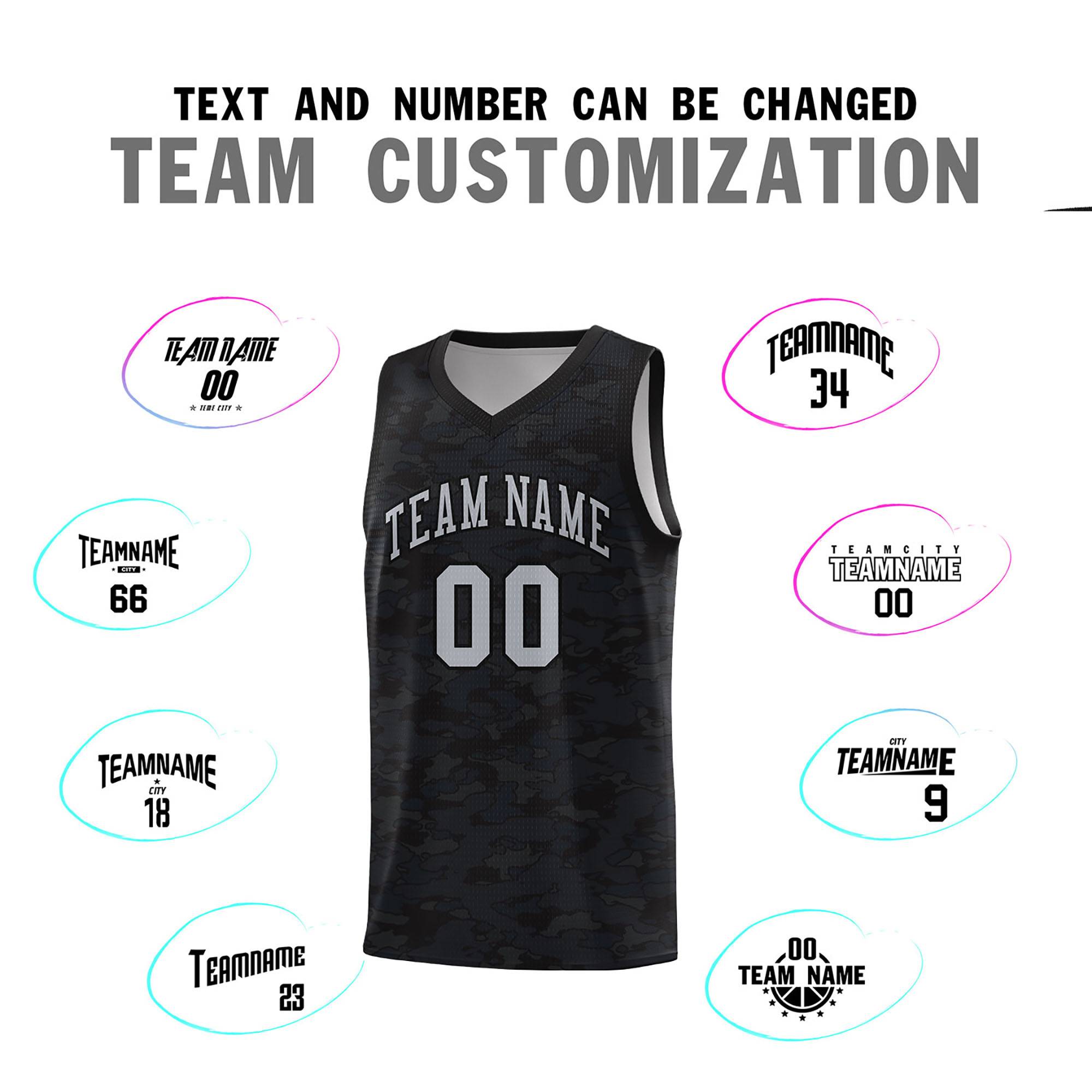 Custom Personalized Camo Sets Sports Uniform Basketball Jersey