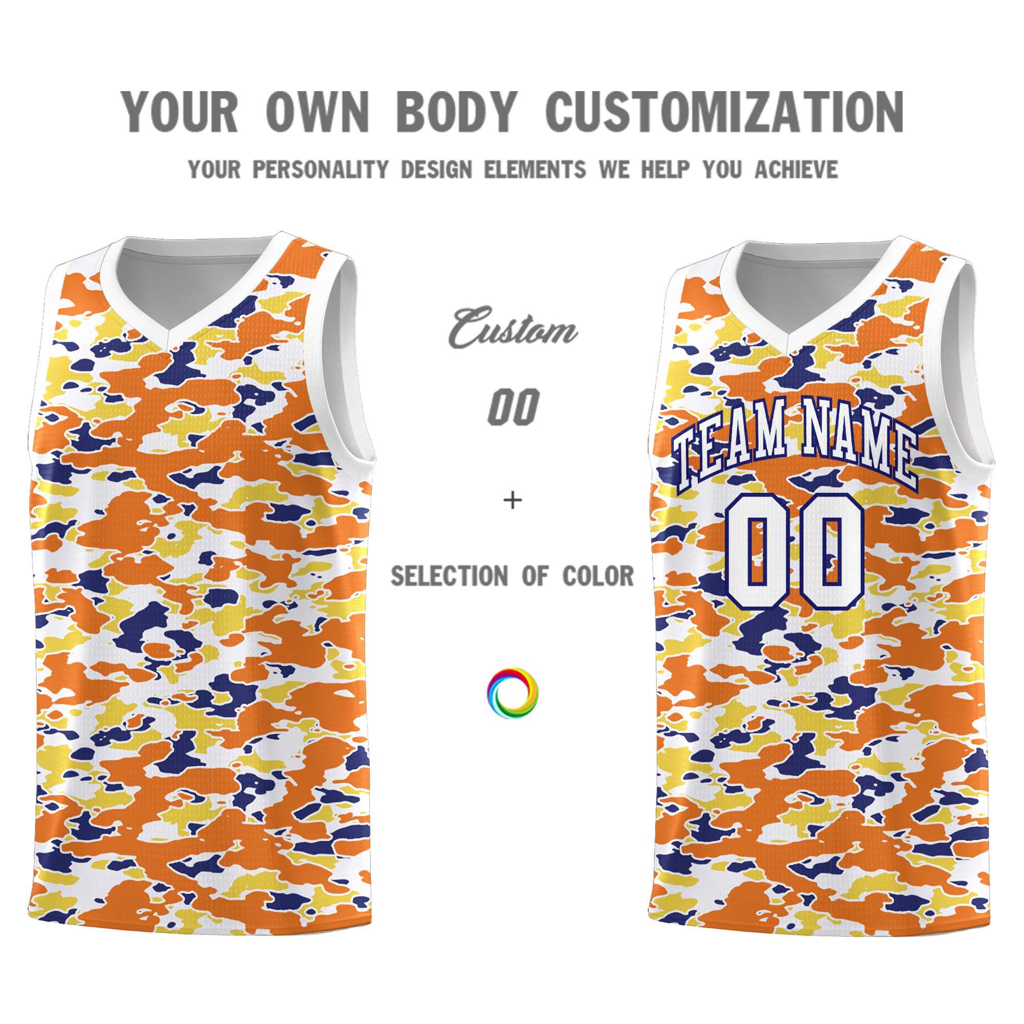 Custom Personalized Camo Sets Sports Uniform Basketball Jersey