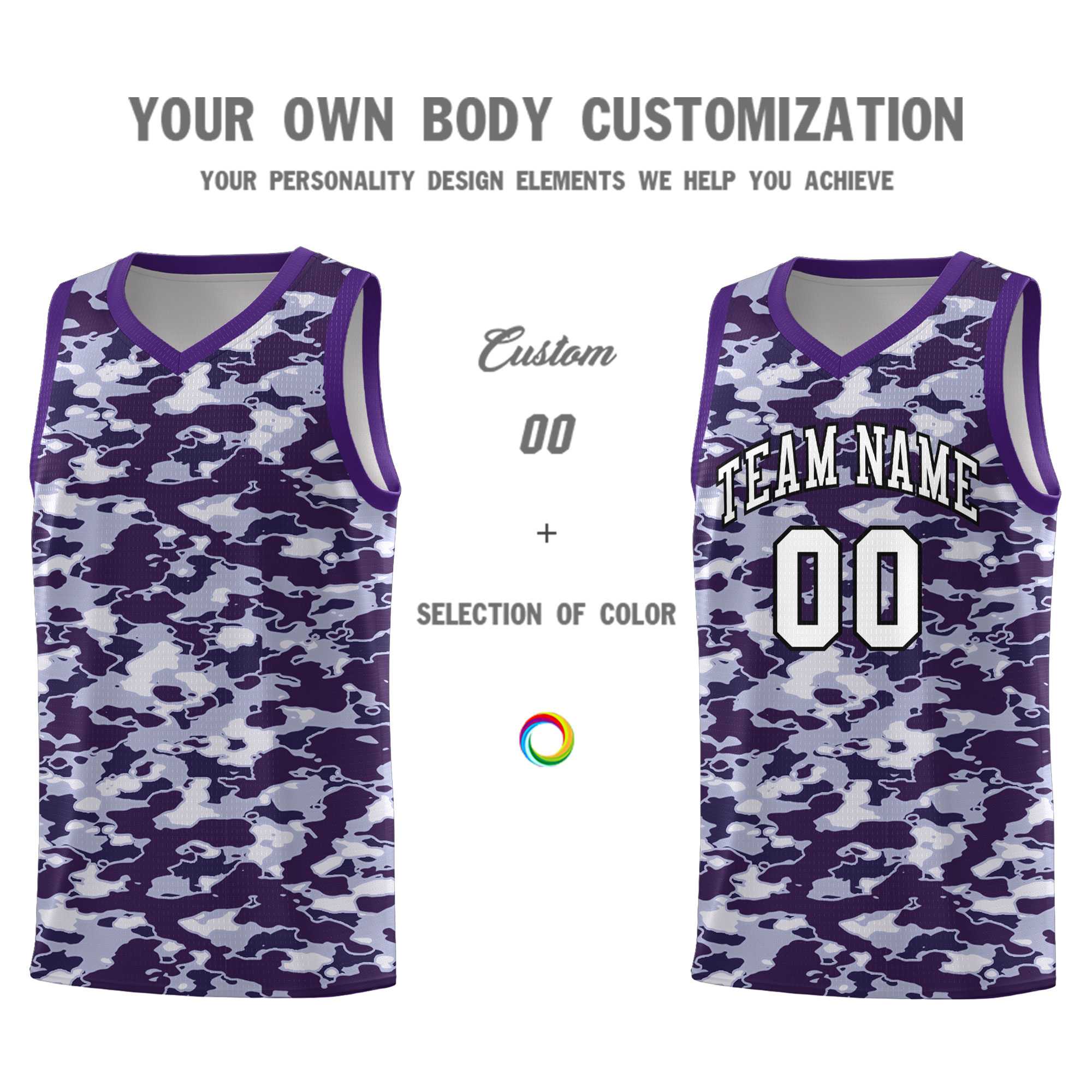 Custom Personalized Camo Sets Sports Uniform Basketball Jersey