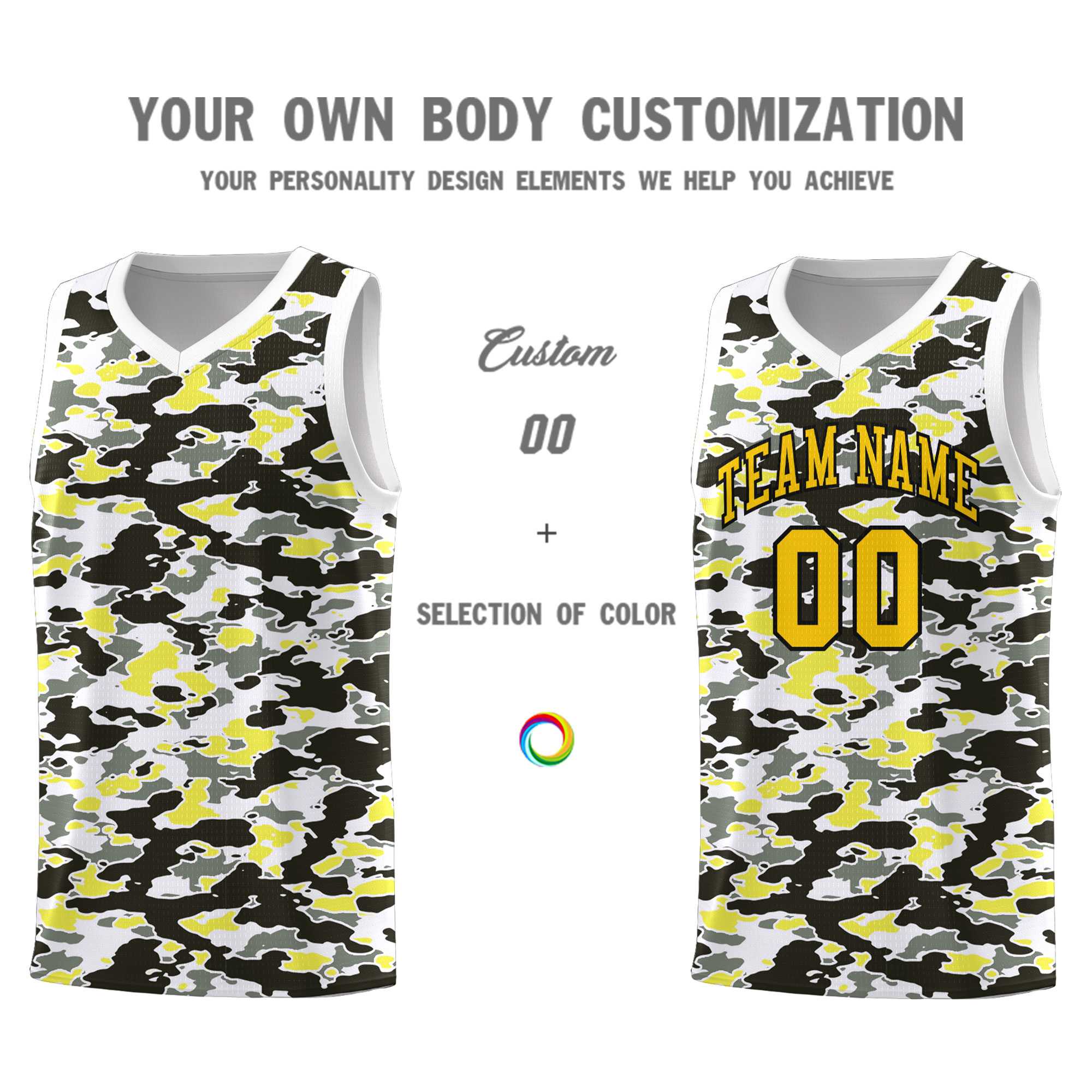 Custom Personalized Camo Sets Sports Uniform Basketball Jersey