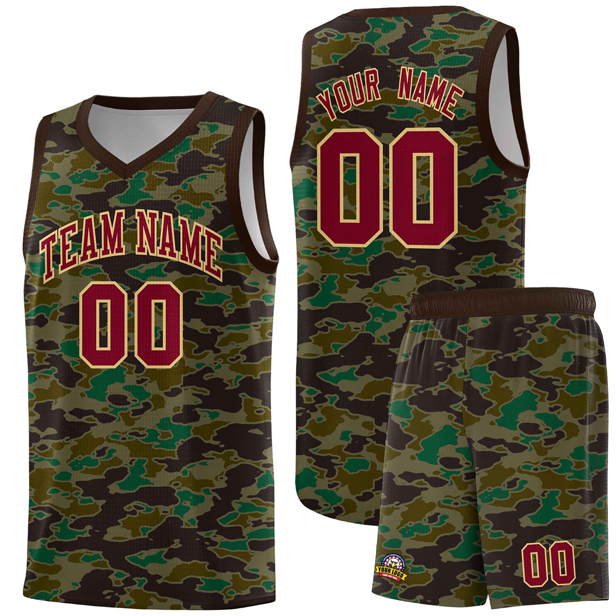 Custom Personalized Camo Sets Sports Uniform Basketball Jersey