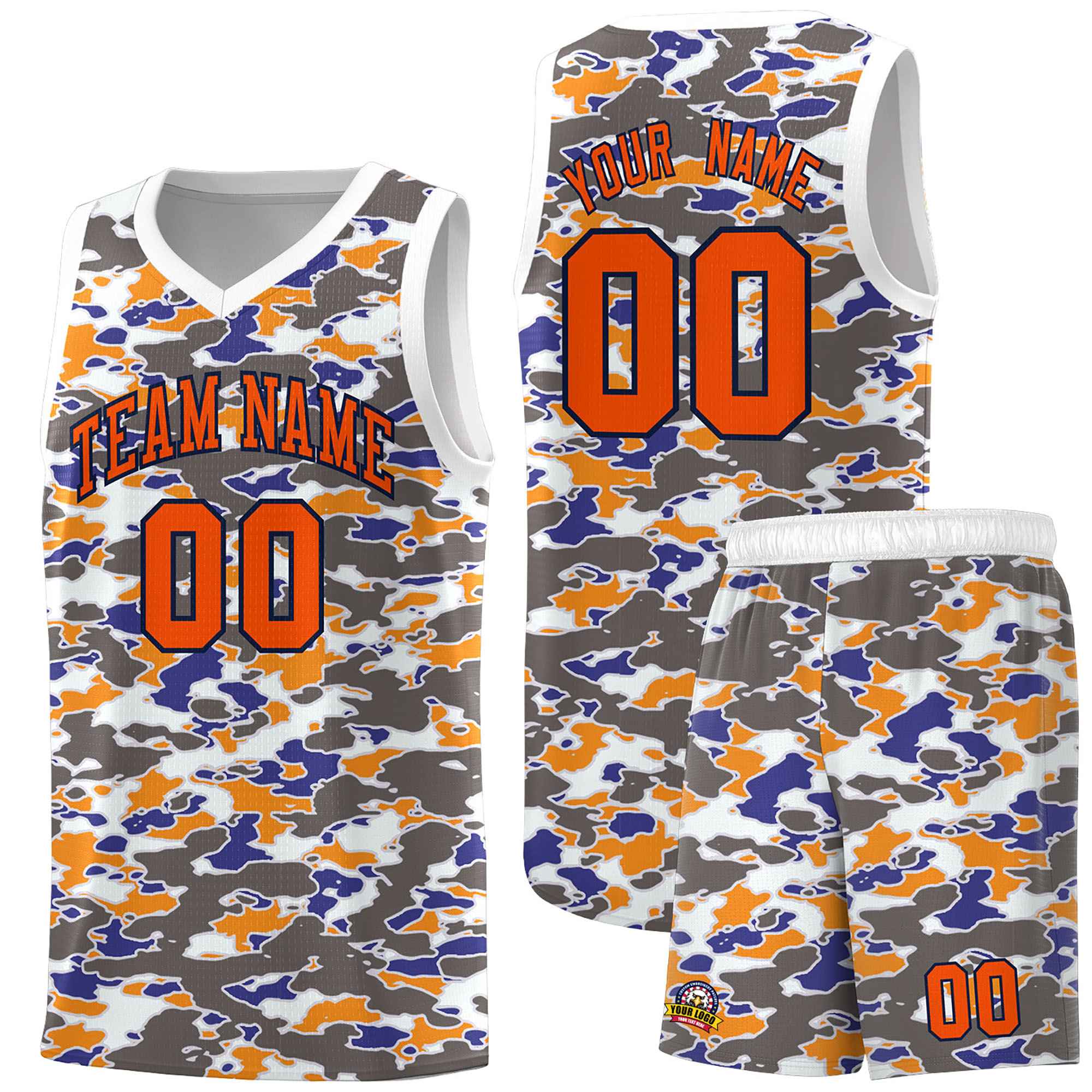 Custom Personalized Camo Sets Sports Uniform Basketball Jersey