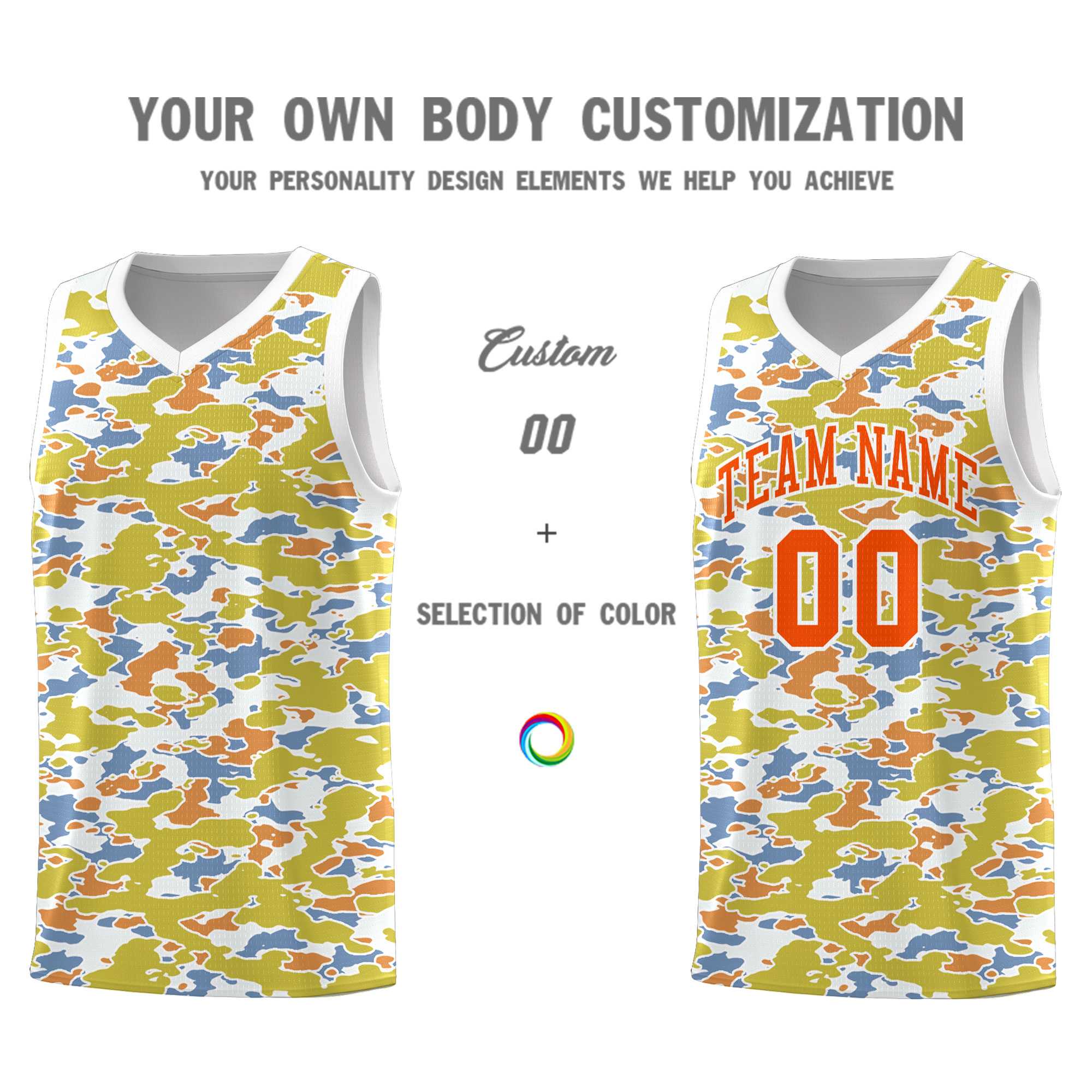 Custom Personalized Camo Sets Sports Uniform Basketball Jersey