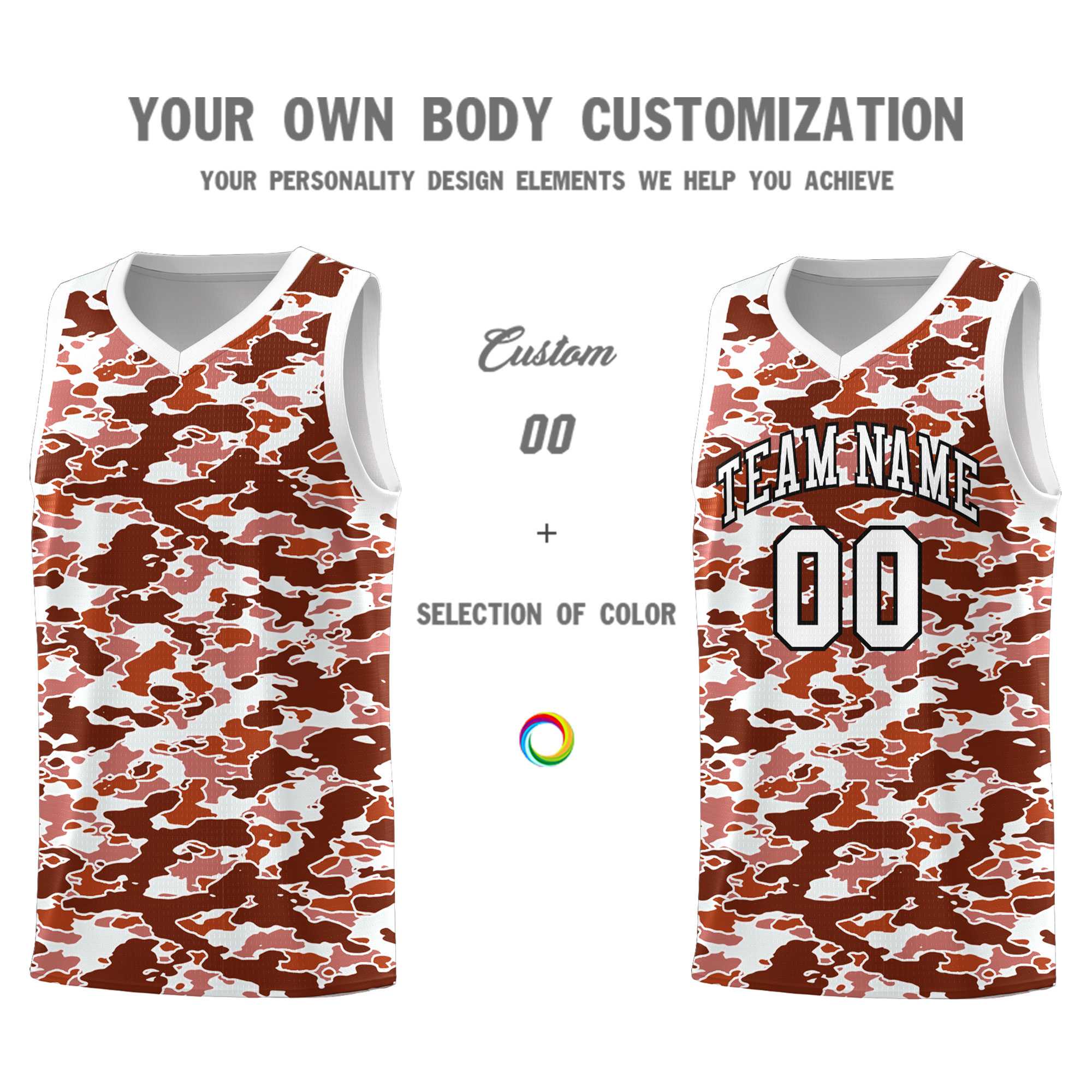 Custom Personalized Camo Sets Sports Uniform Basketball Jersey