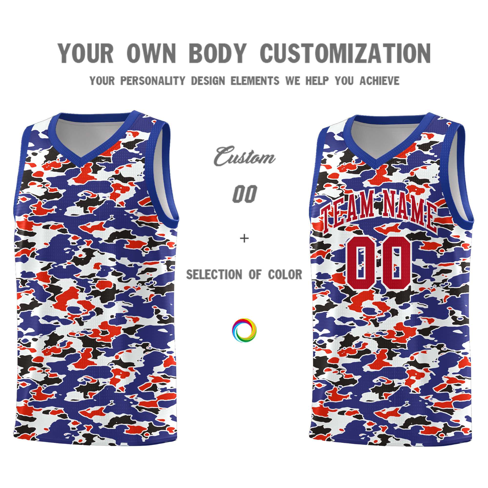 Custom Personalized Camo Sets Sports Uniform Basketball Jersey