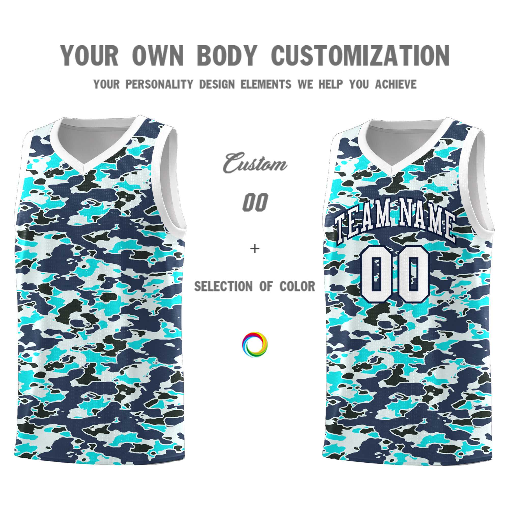 Custom Personalized Camo Sets Sports Uniform Basketball Jersey