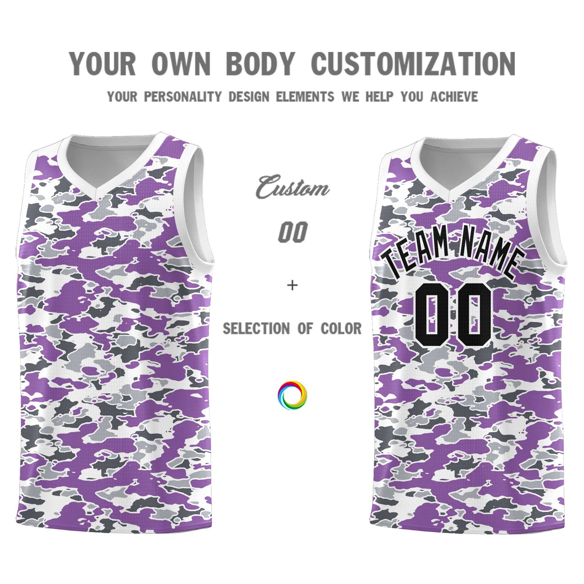 Custom Personalized Camo Sets Sports Uniform Basketball Jersey