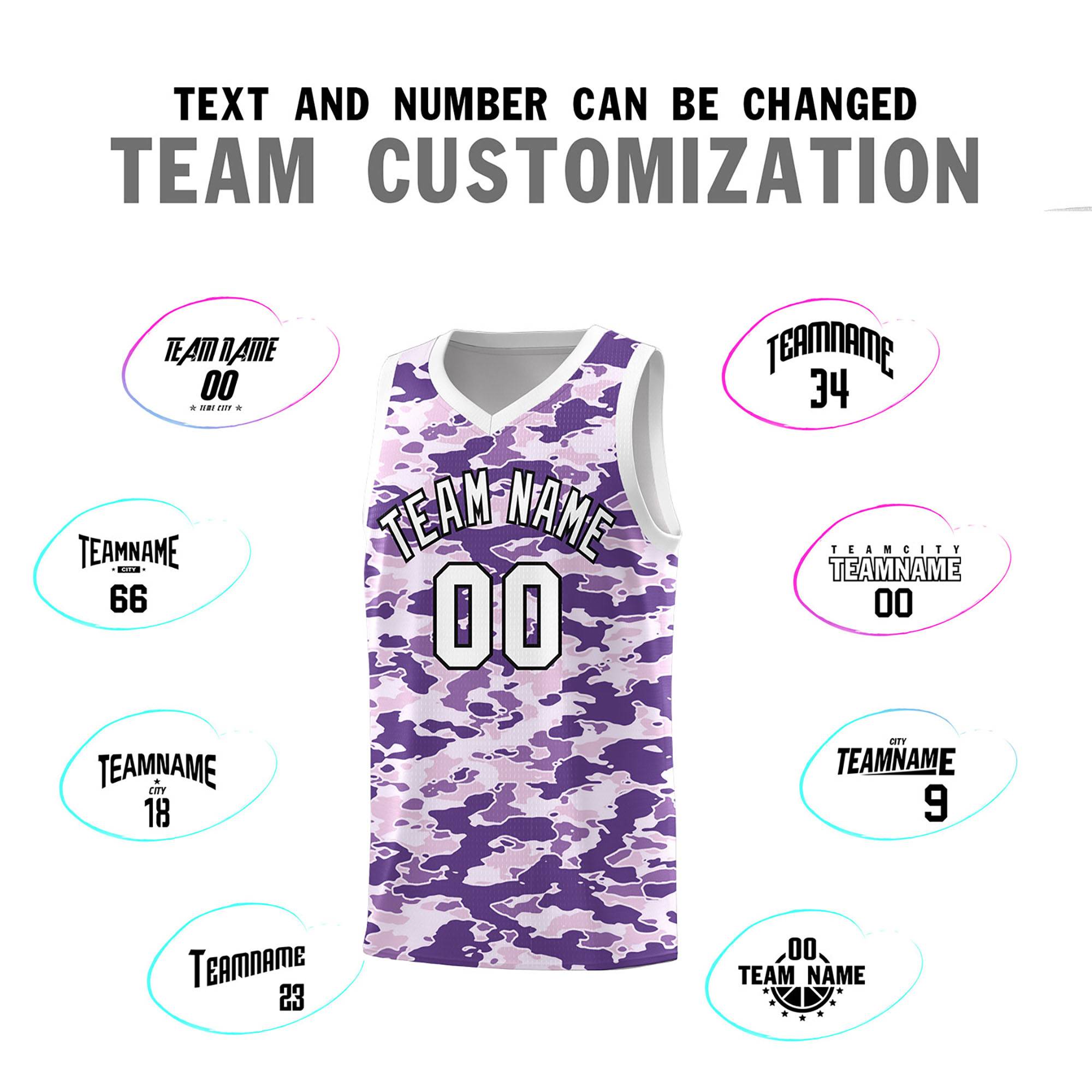 Custom Personalized Camo Sets Sports Uniform Basketball Jersey