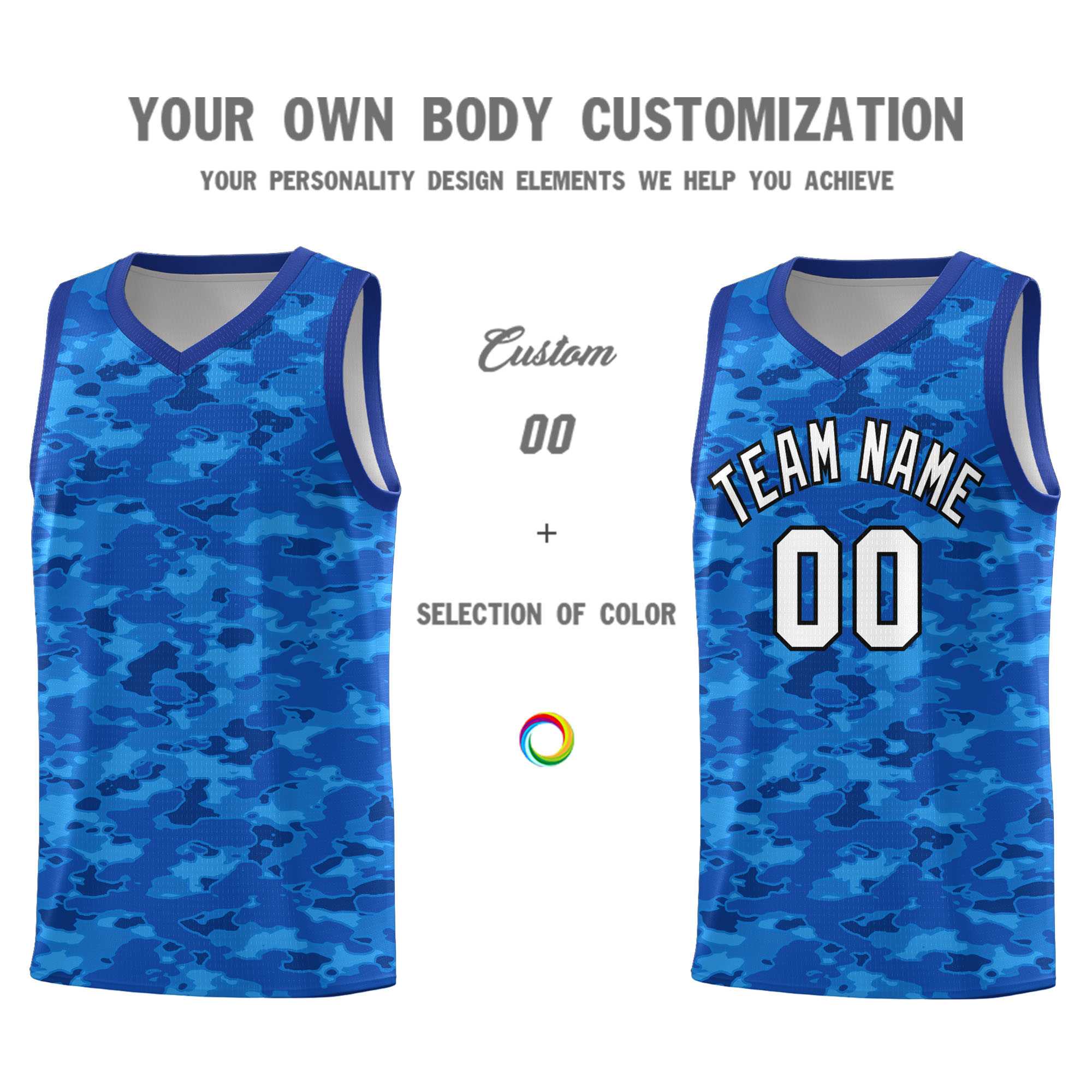 Custom Personalized Camo Sets Sports Uniform Basketball Jersey