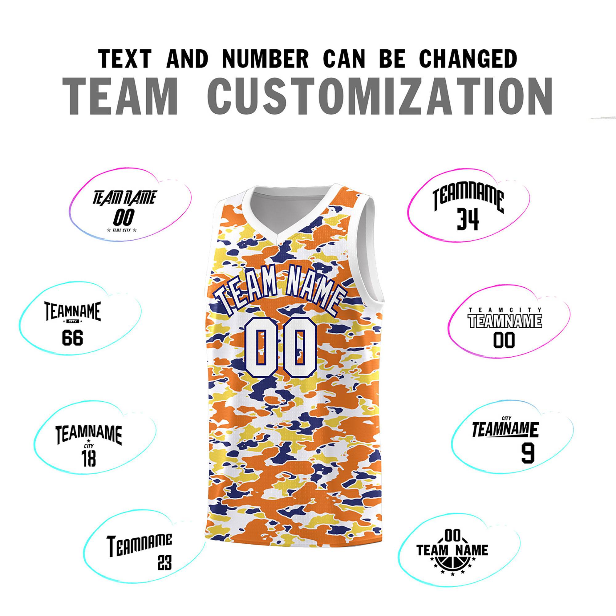 Custom Personalized Camo Sets Sports Uniform Basketball Jersey