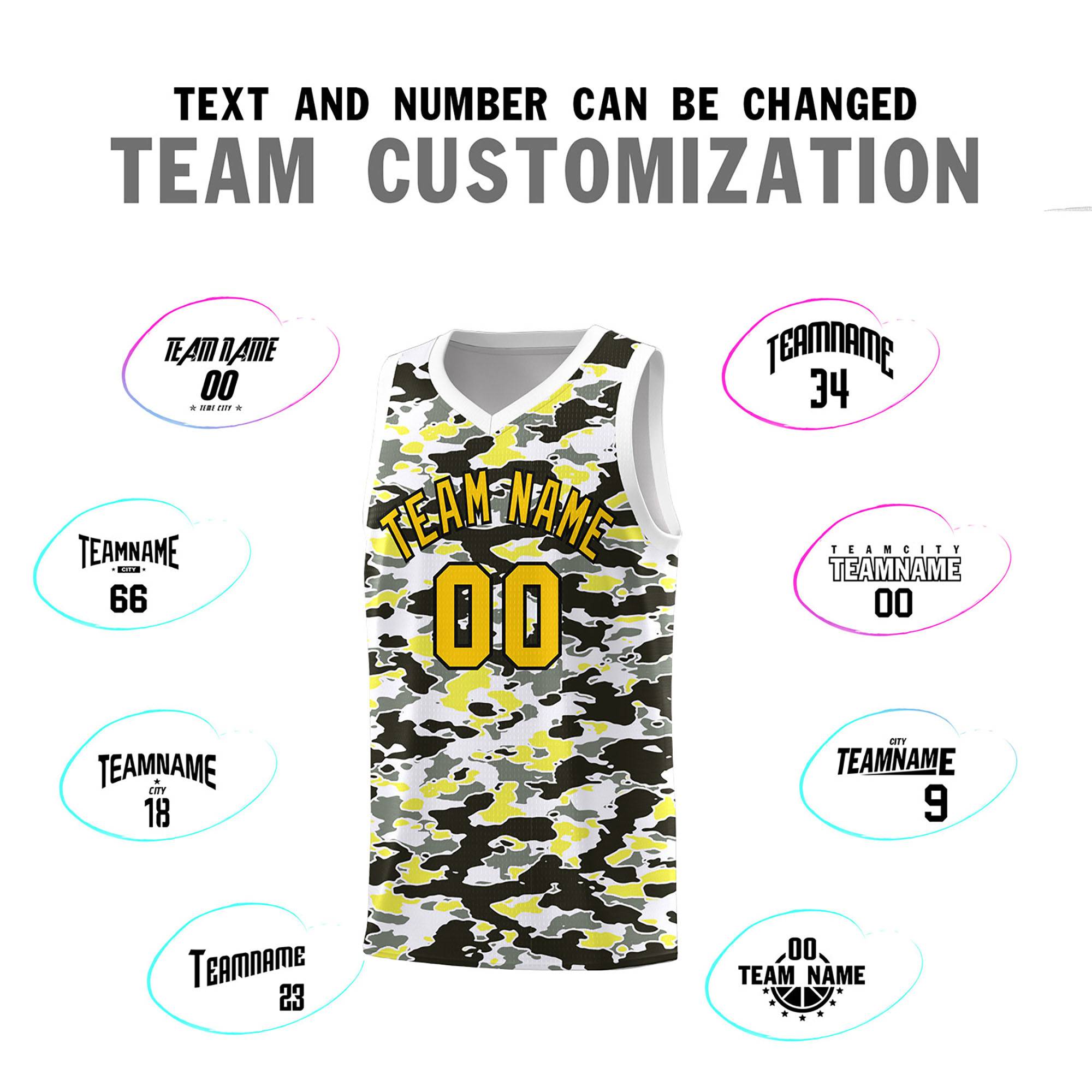 Custom Personalized Camo Sets Sports Uniform Basketball Jersey