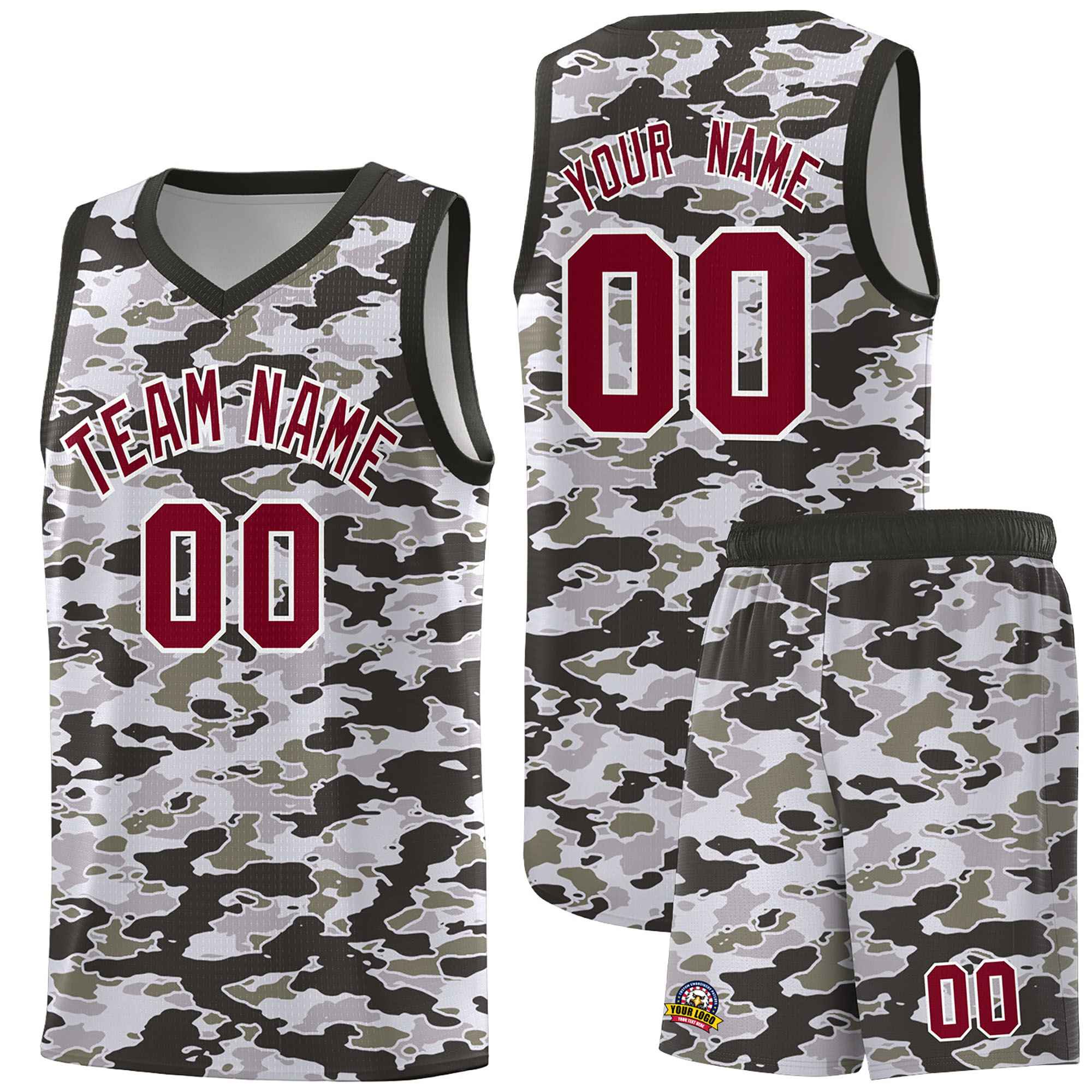 Custom Personalized Camo Sets Sports Uniform Basketball Jersey