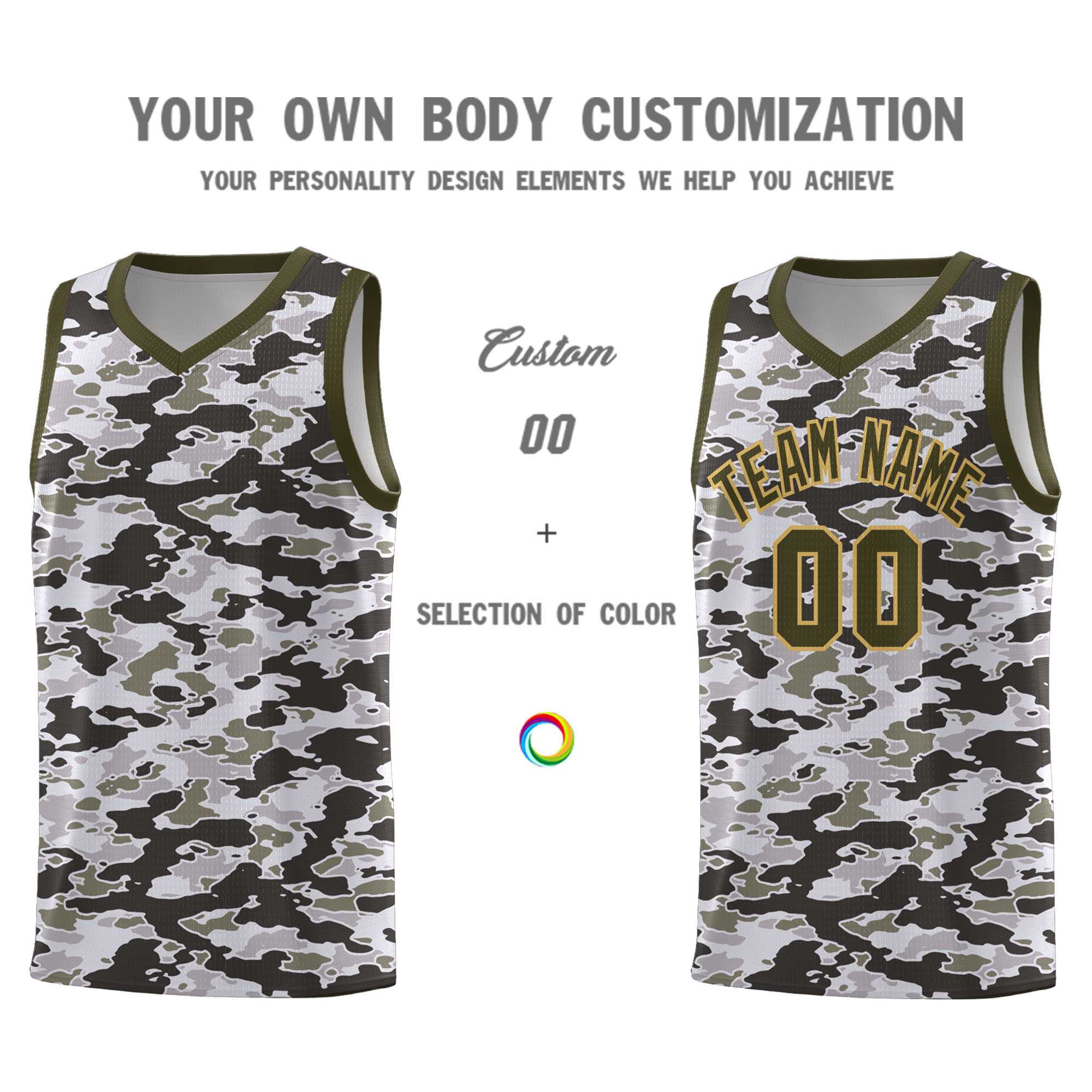 Custom Personalized Camo Sets Sports Uniform Basketball Jersey