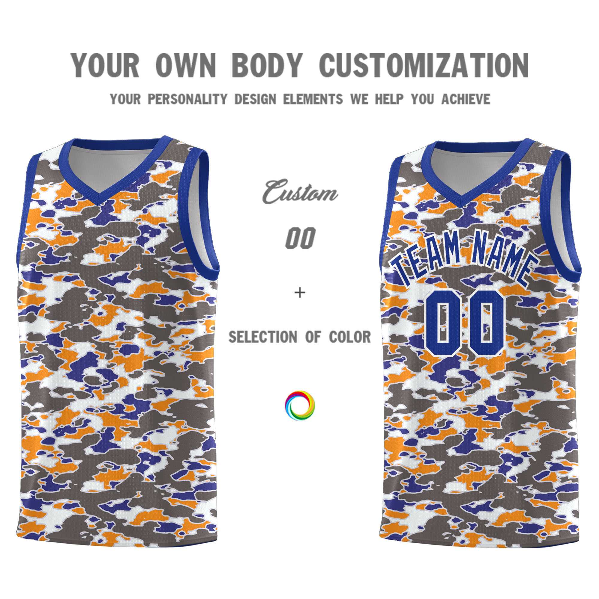 Custom Personalized Camo Sets Sports Uniform Basketball Jersey