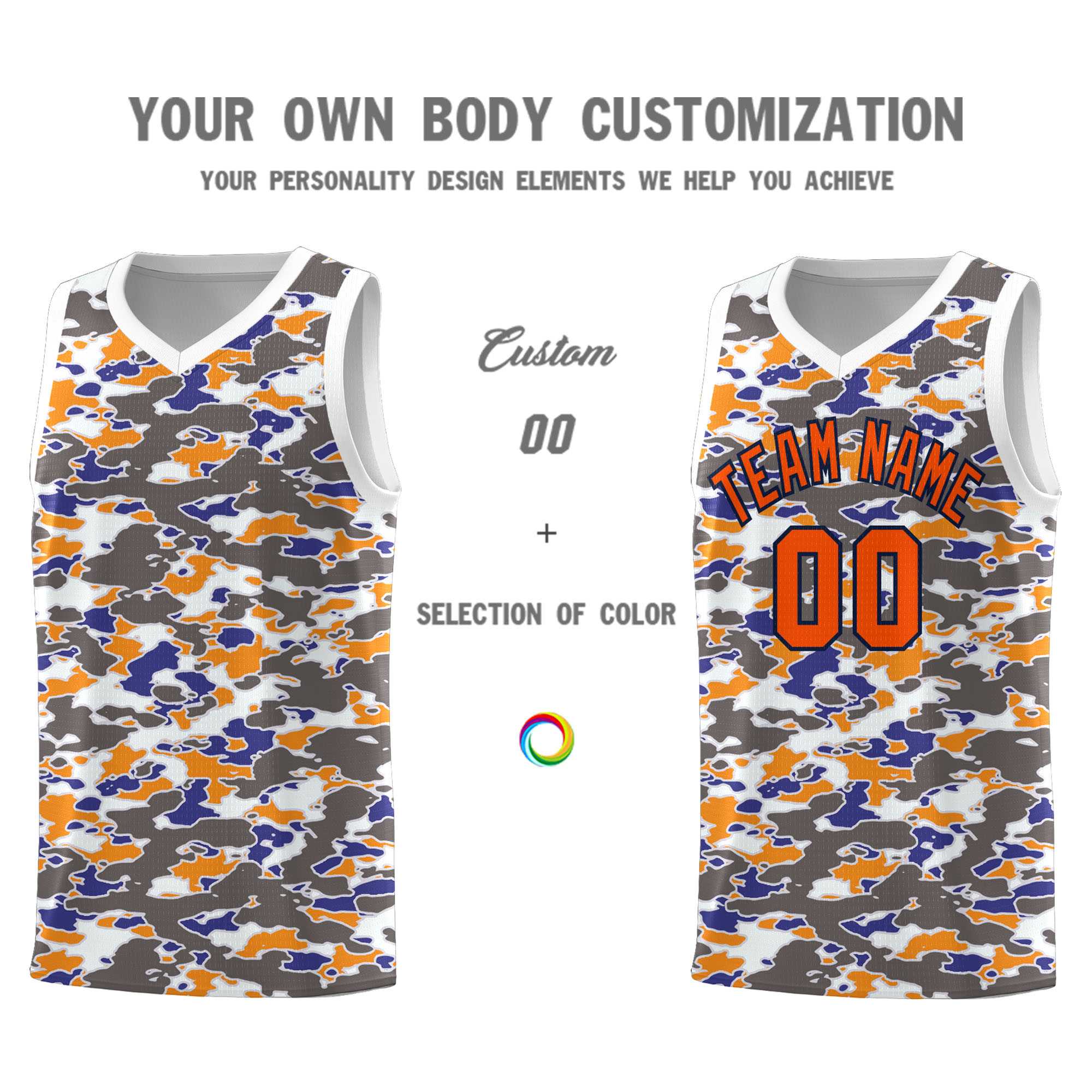 Custom Personalized Camo Sets Sports Uniform Basketball Jersey