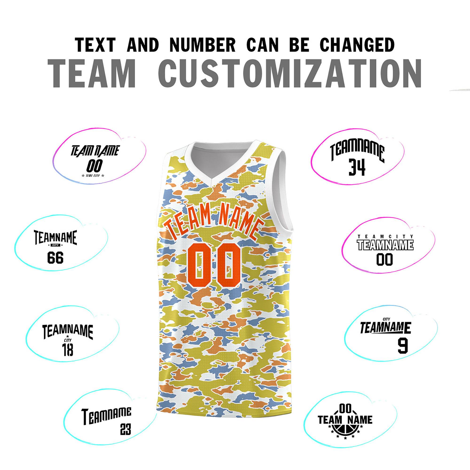 Custom Personalized Camo Sets Sports Uniform Basketball Jersey