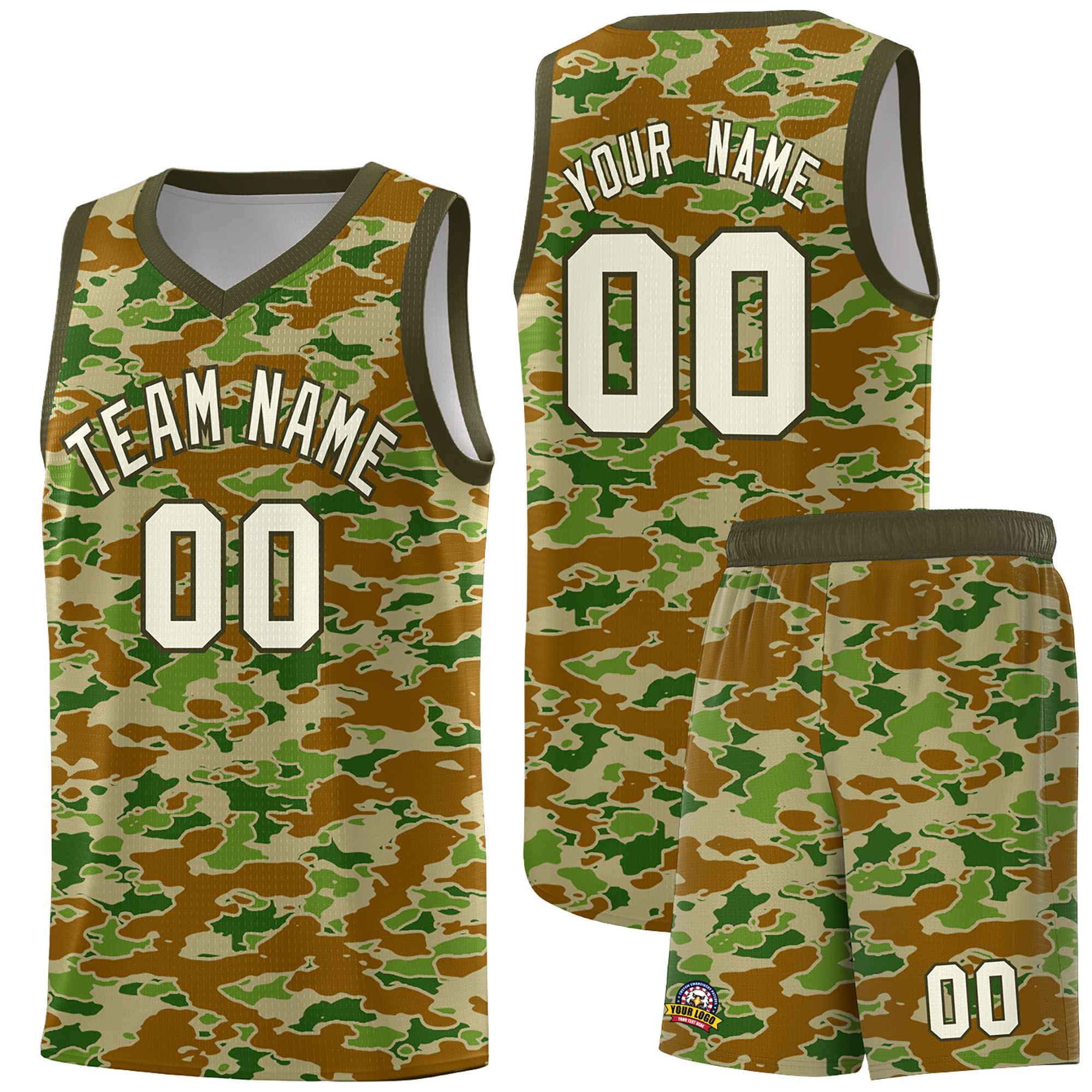 Custom Personalized Camo Sets Sports Uniform Basketball Jersey