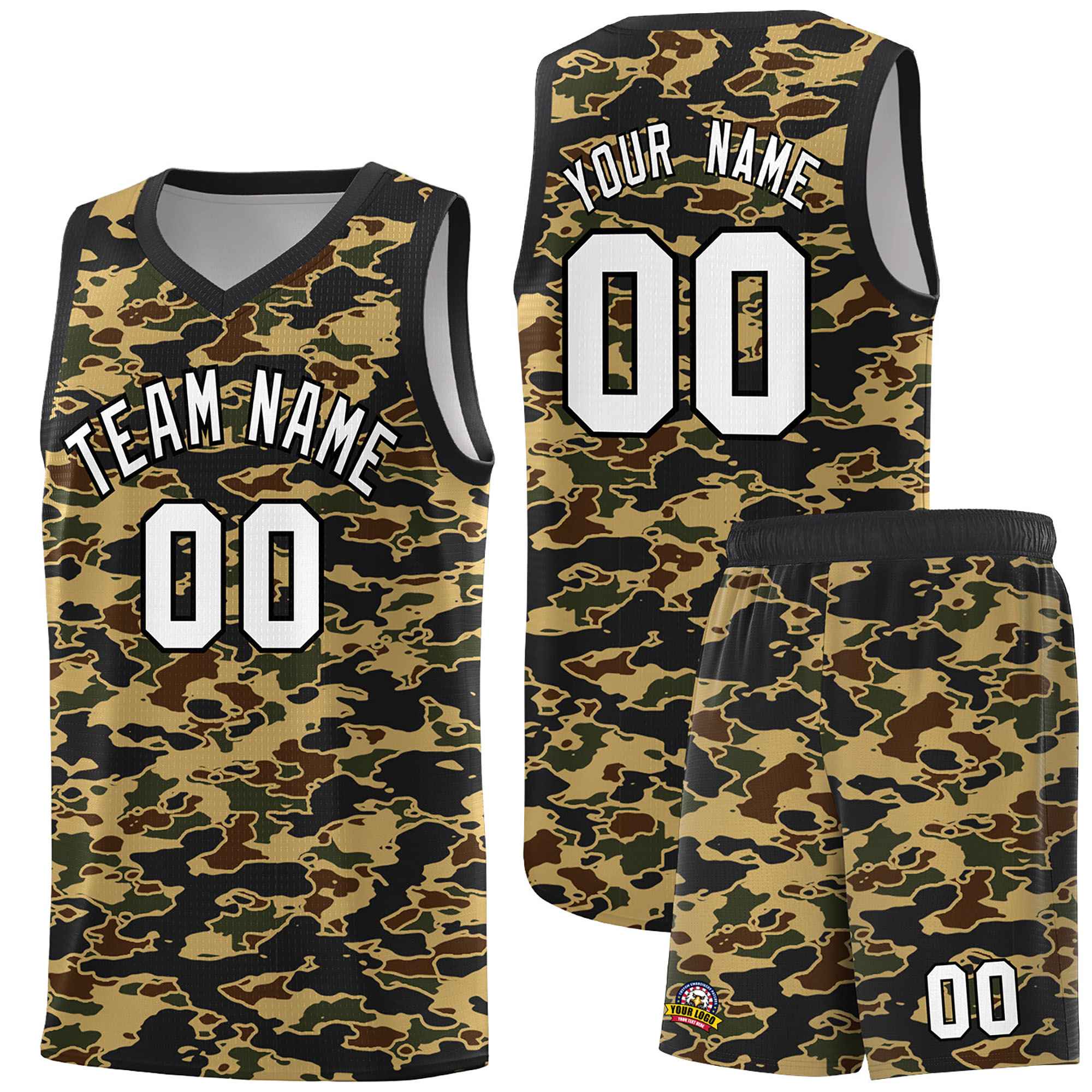 Custom Personalized Camo Sets Sports Uniform Basketball Jersey