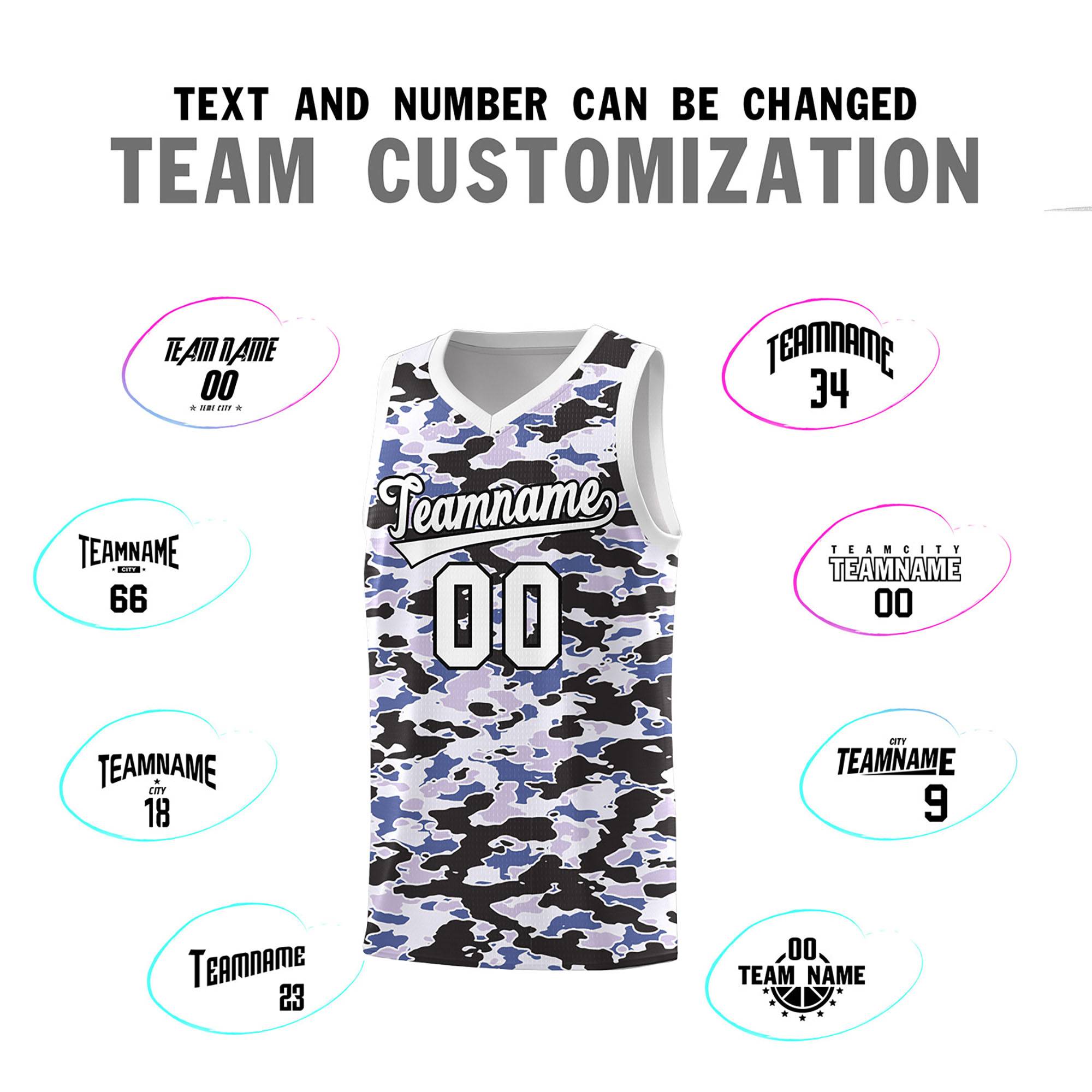 Custom Personalized Camo Sets Sports Uniform Basketball Jersey