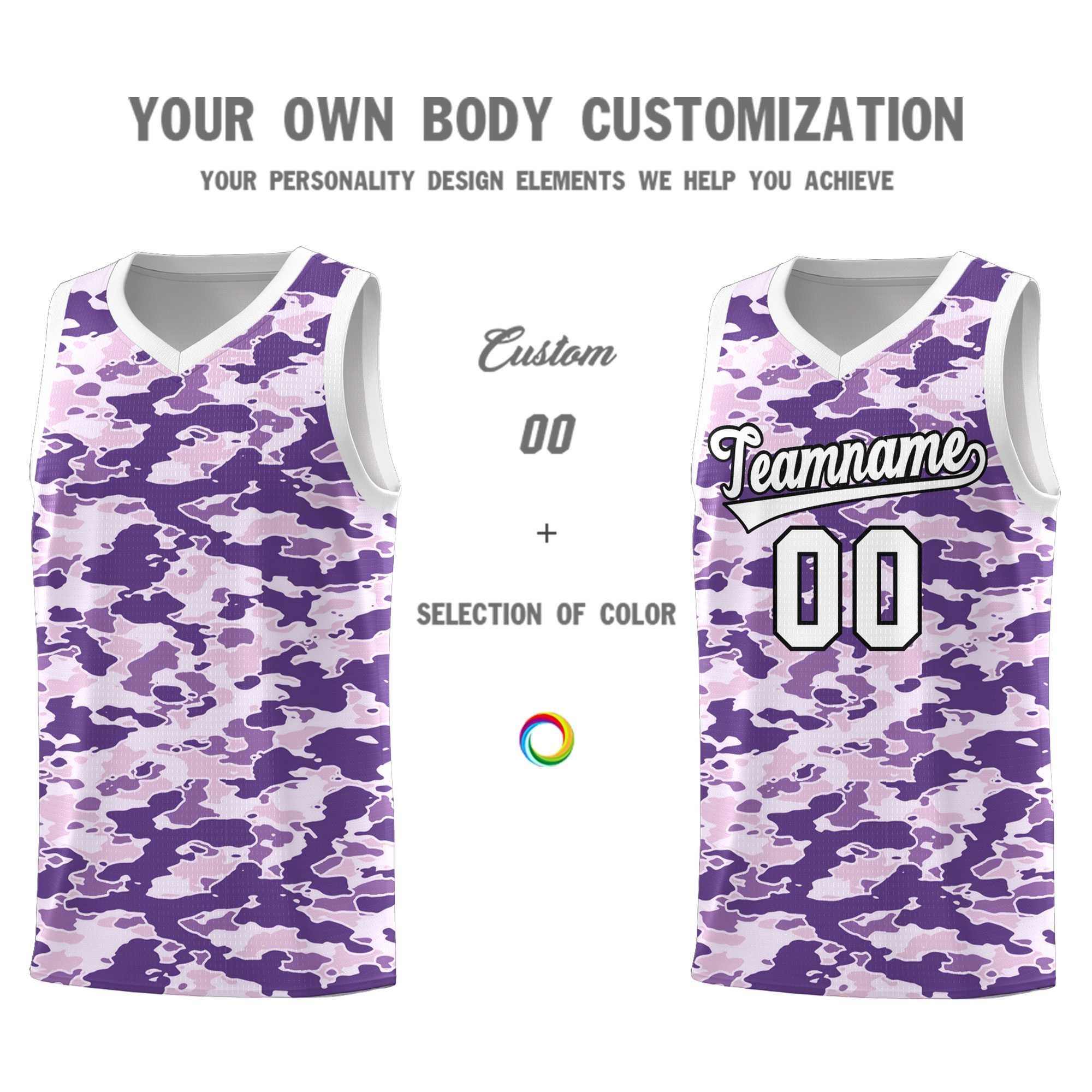 Custom Personalized Camo Sets Sports Uniform Basketball Jersey