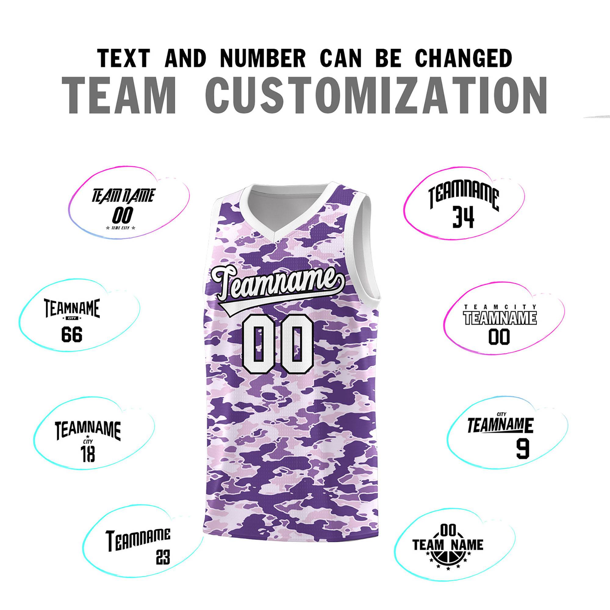 Custom Personalized Camo Sets Sports Uniform Basketball Jersey