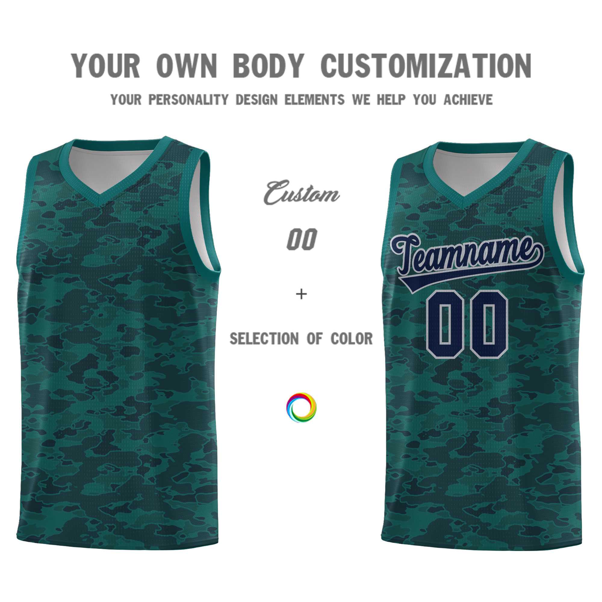 Custom Personalized Camo Sets Sports Uniform Basketball Jersey