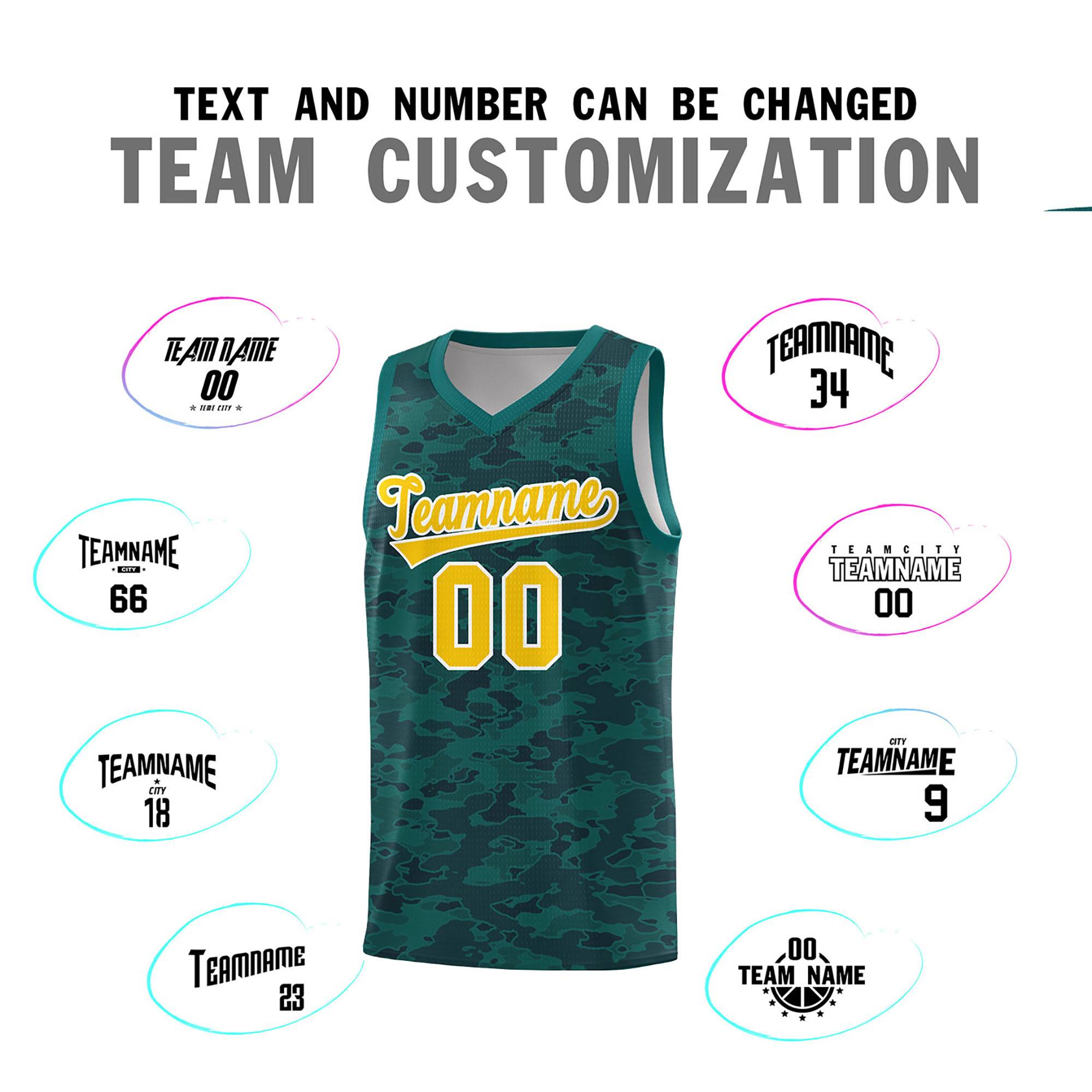 Custom Personalized Camo Sets Sports Uniform Basketball Jersey